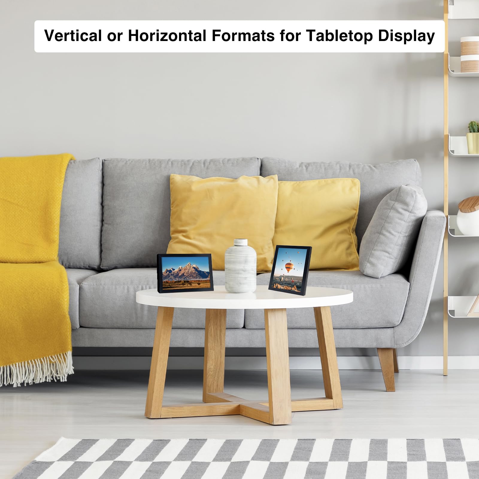 JCJMY 8.5x12 Picture Frame Black for Wall Hanging or Tabletop, Wall Mounting Horizontally or Vertically, 8.5 x 12 Wall Gallery P