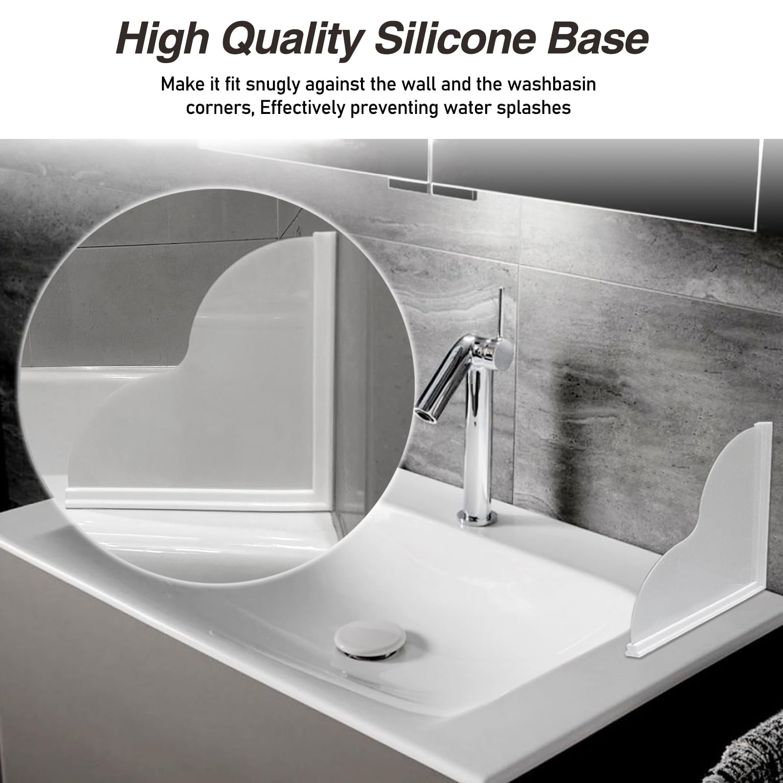 Failun Shower Splash Guard, 2Pcs Tub Water Splash Guard With Self-Adhesive Splash Guard For Bathtub Corner To Keep Water In Show