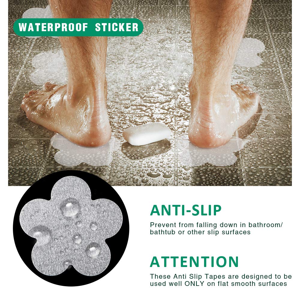 Non Slip Bathtub Stickers 28 Pcs Adhesive Anti Slip Shower Stickers For Bath Tub,Bathroom,Stairs With Premium Scraper