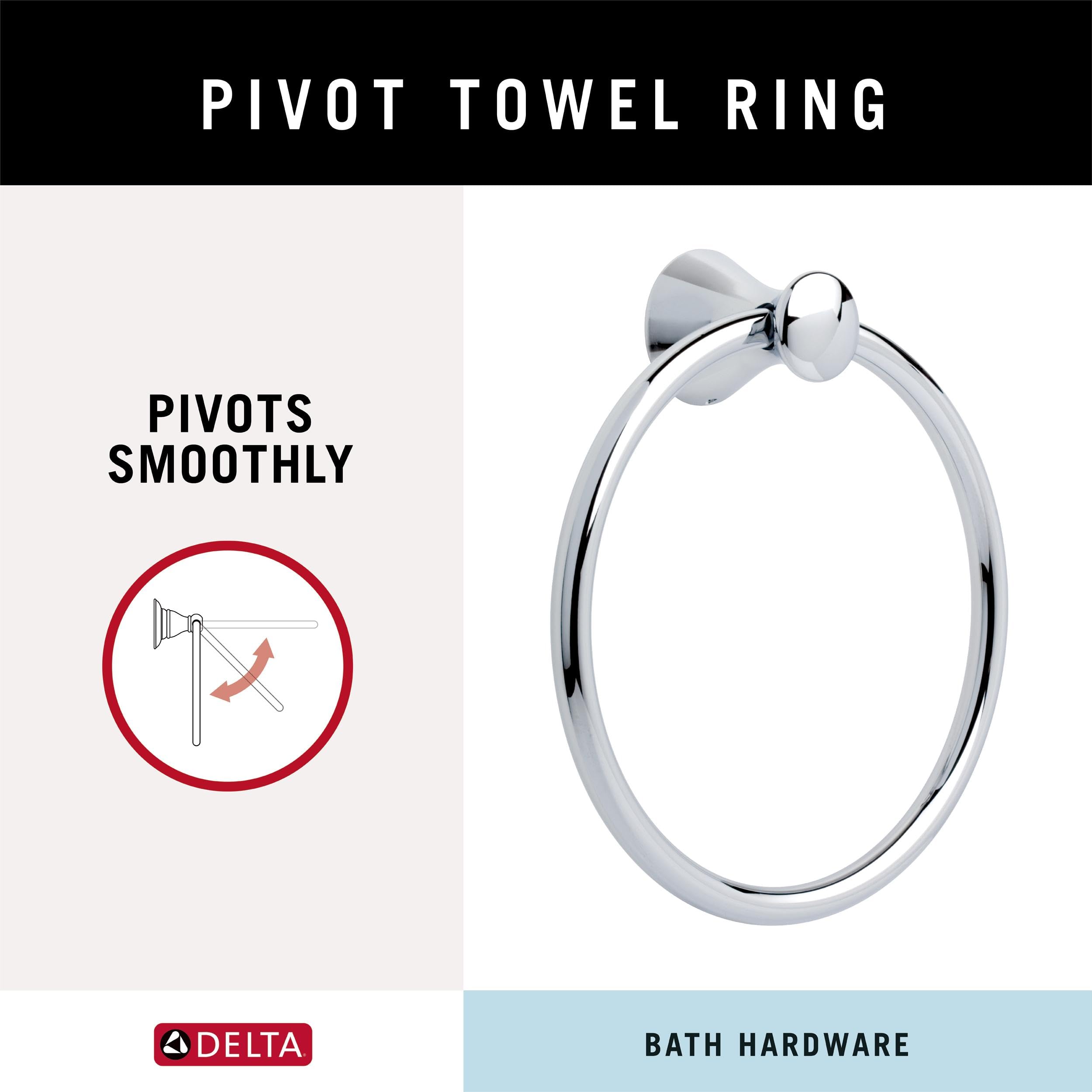 Delta Faucet 73846, Towel Ring, Polished Chrome