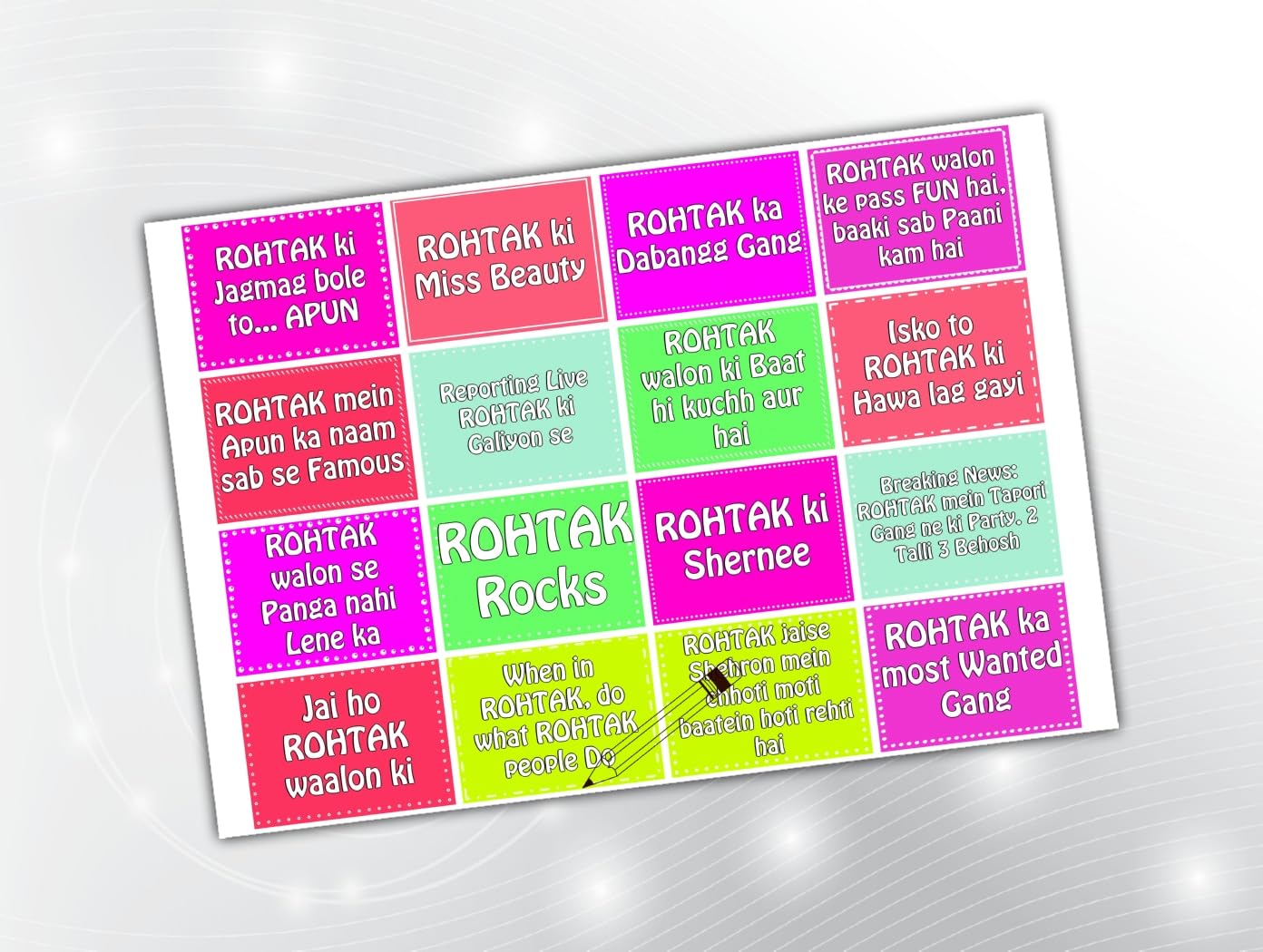 PartyStuff Props  ROHTAK City Speech Bubbles (16 Piece)