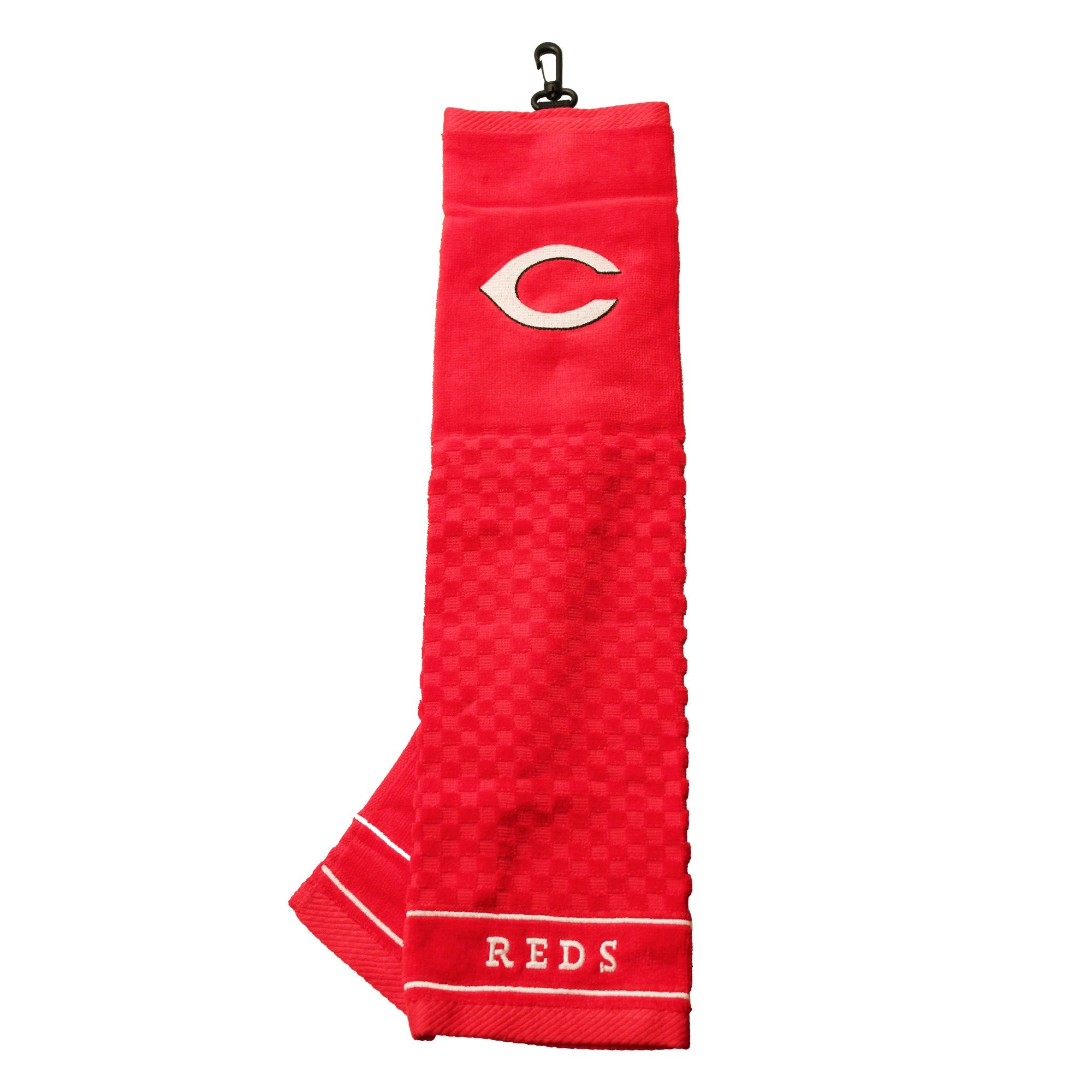 Team Golf Mlb Cincinnati Reds Embroidered Golf Towel Embroidered Golf Towel, Checkered Scrubber Design, Embroidered Logo
