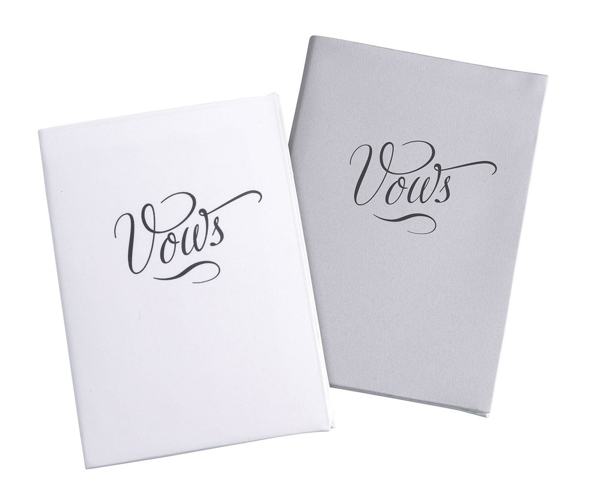 Lillian Rose Wedding Ceremony Silver Satin Vows Books, White