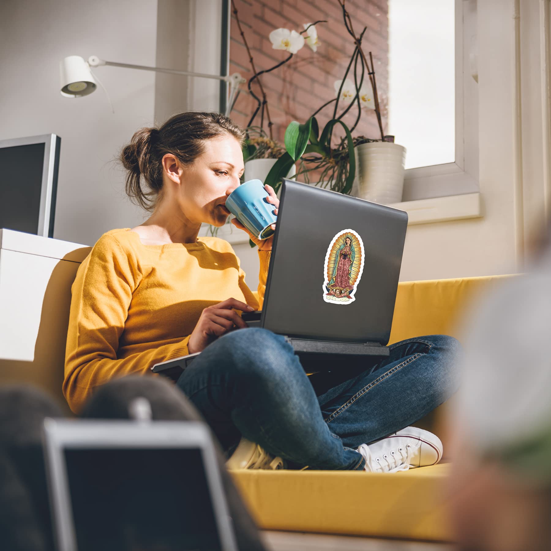 Needzo Religious Magnetic Decal for Cars, Refrigerators, and Whiteboards, Magnet for Catholic Gift Basket, 4.5 Inches (Our Lady