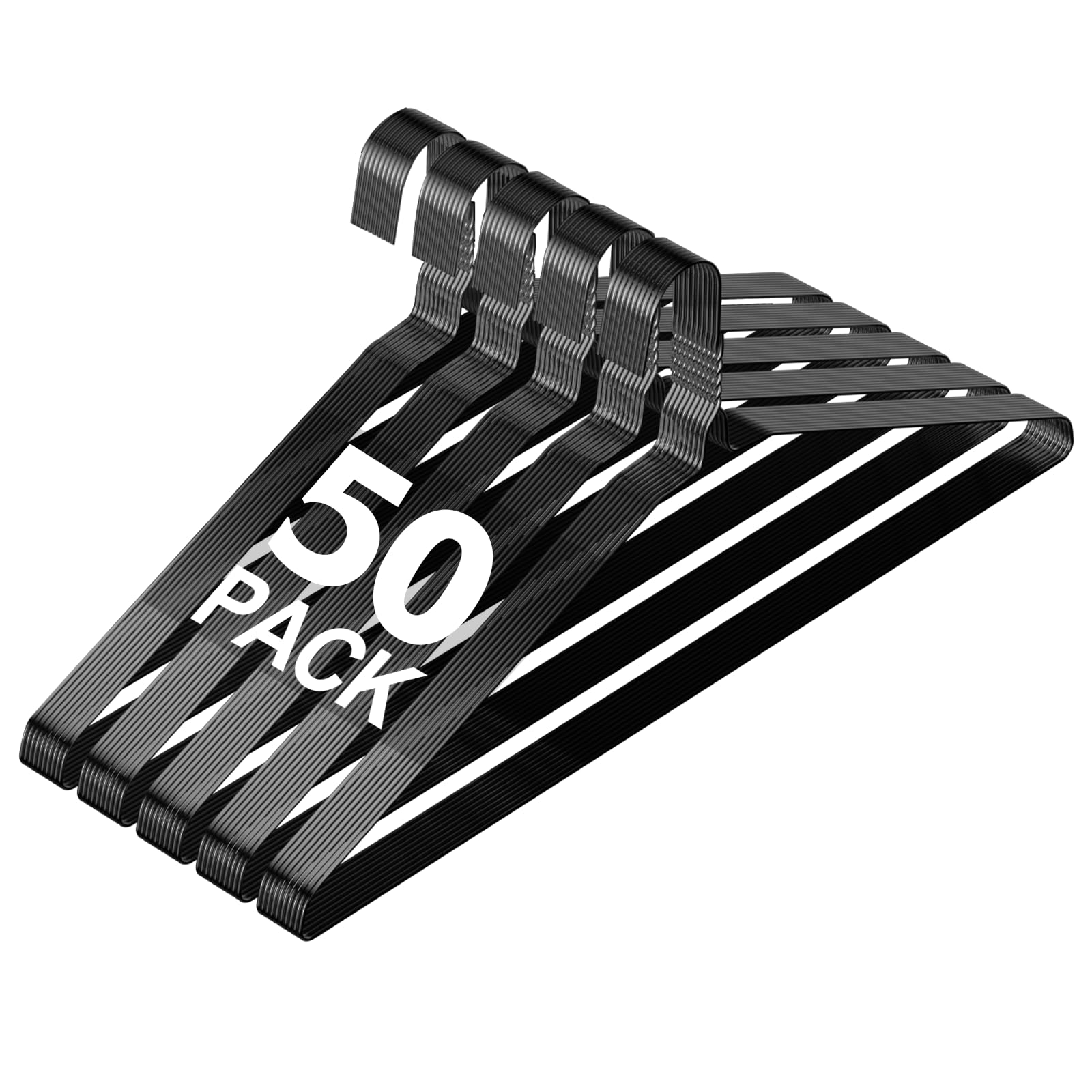 Specilite Wire Hangers 50 Pack, Metal Wire Clothes Hanger Bulk For Coats, Space Saving Metal Hangers Non Slip 16 Inch 12 Gauge U