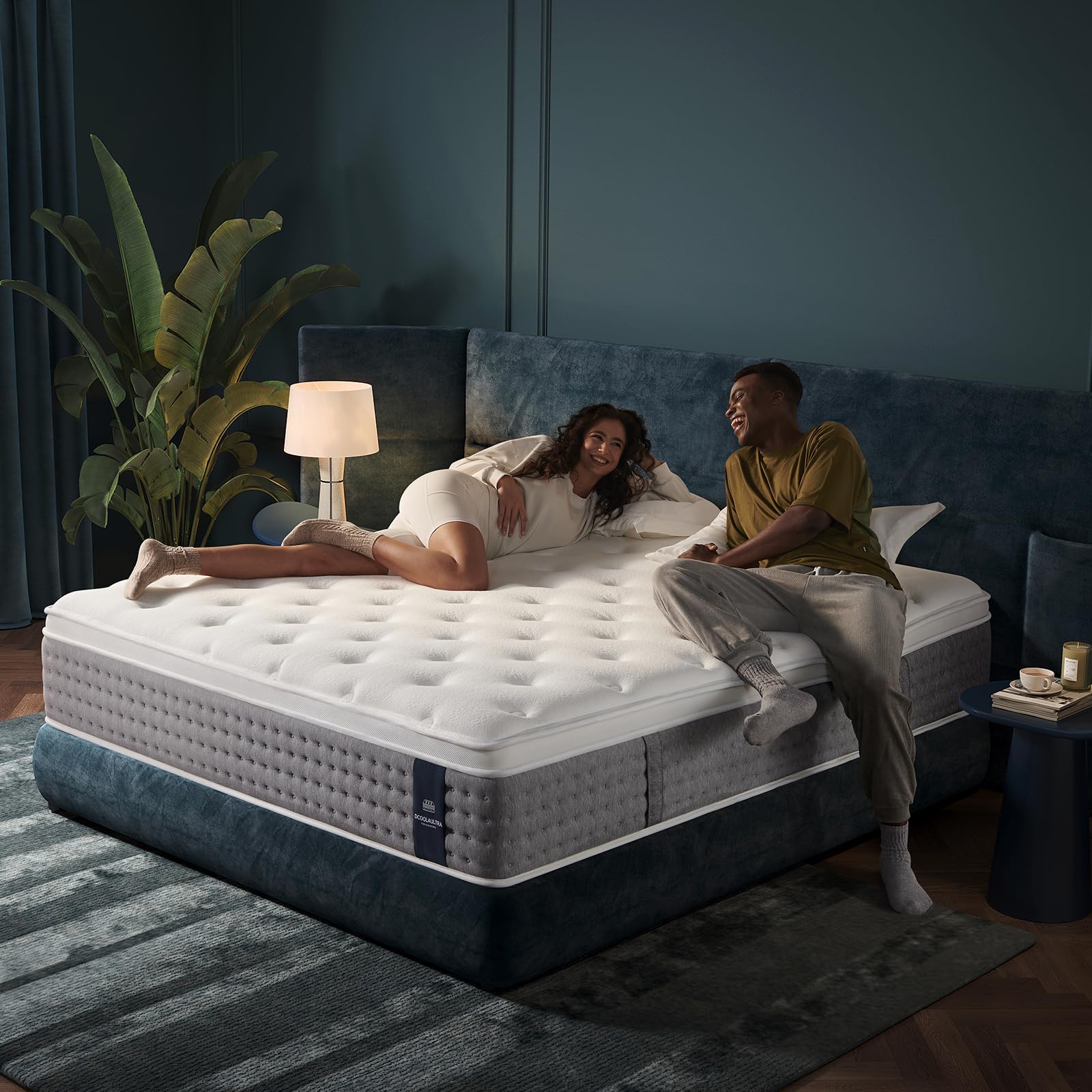 Dcoolaultra Queen Size Mattress 2 Inch, Medium Plush Hybrid With Memory Foam & Individually Wrapped Coils, Certipur-Us Certified