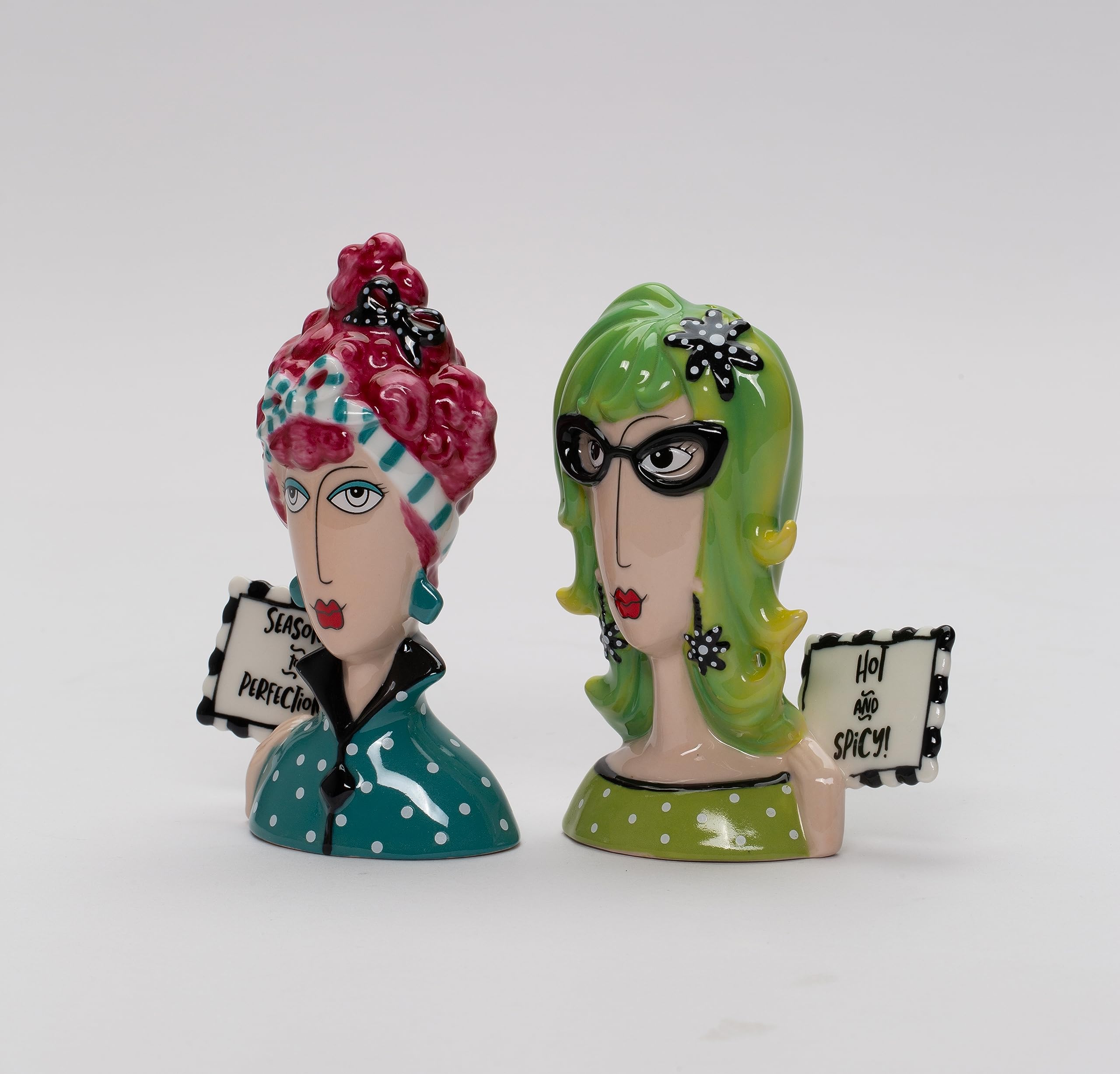 Fine Porcelain Dollymama'S Lady Perfection-Spicy Salt And Pepper Shaker