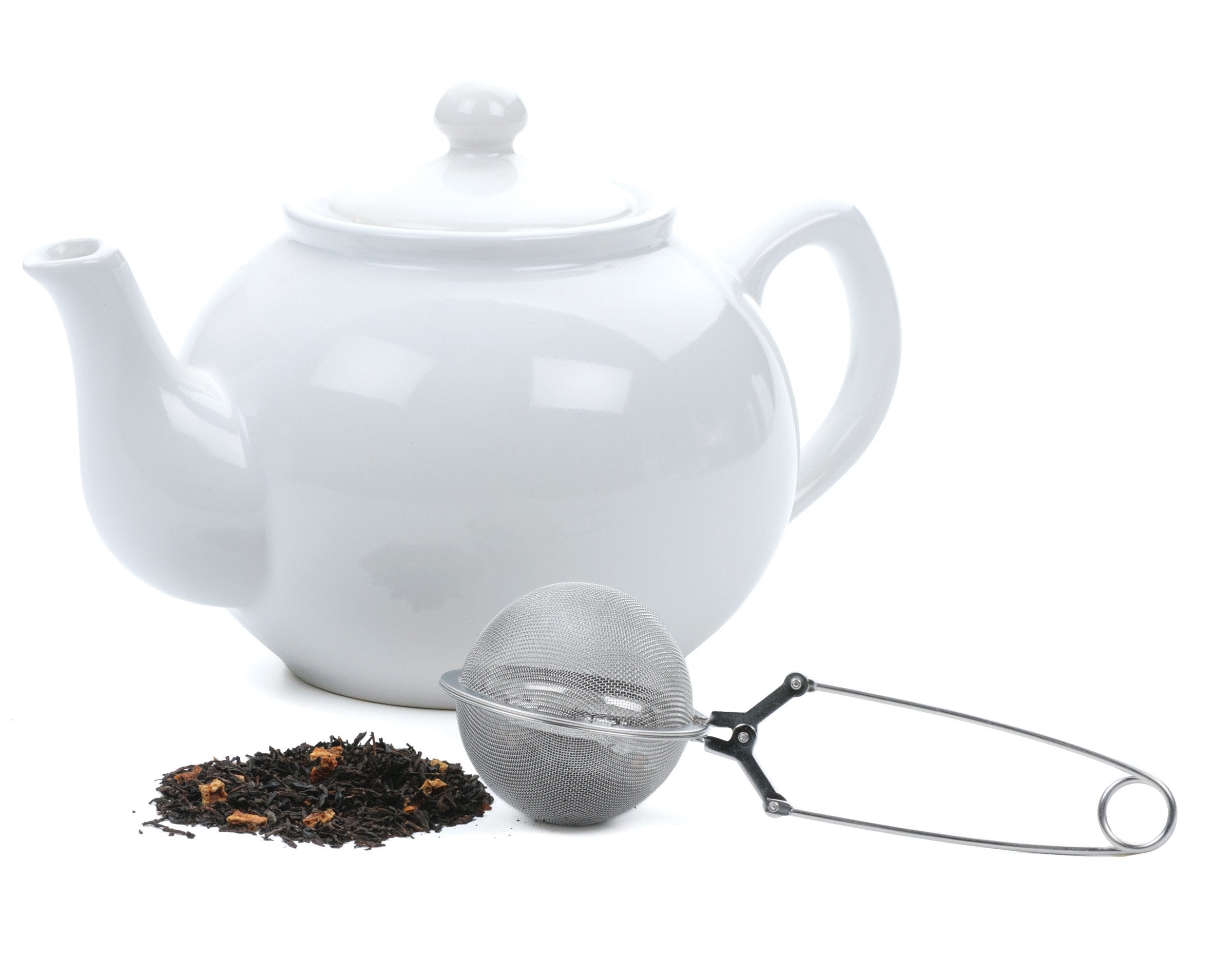 Rsvp International Endurance Collection Loose Tea Infuser Spoon, 18/8 Stainless Steel, Dishwasher Safe, 6-1/2'', Large Mesh, 2.5