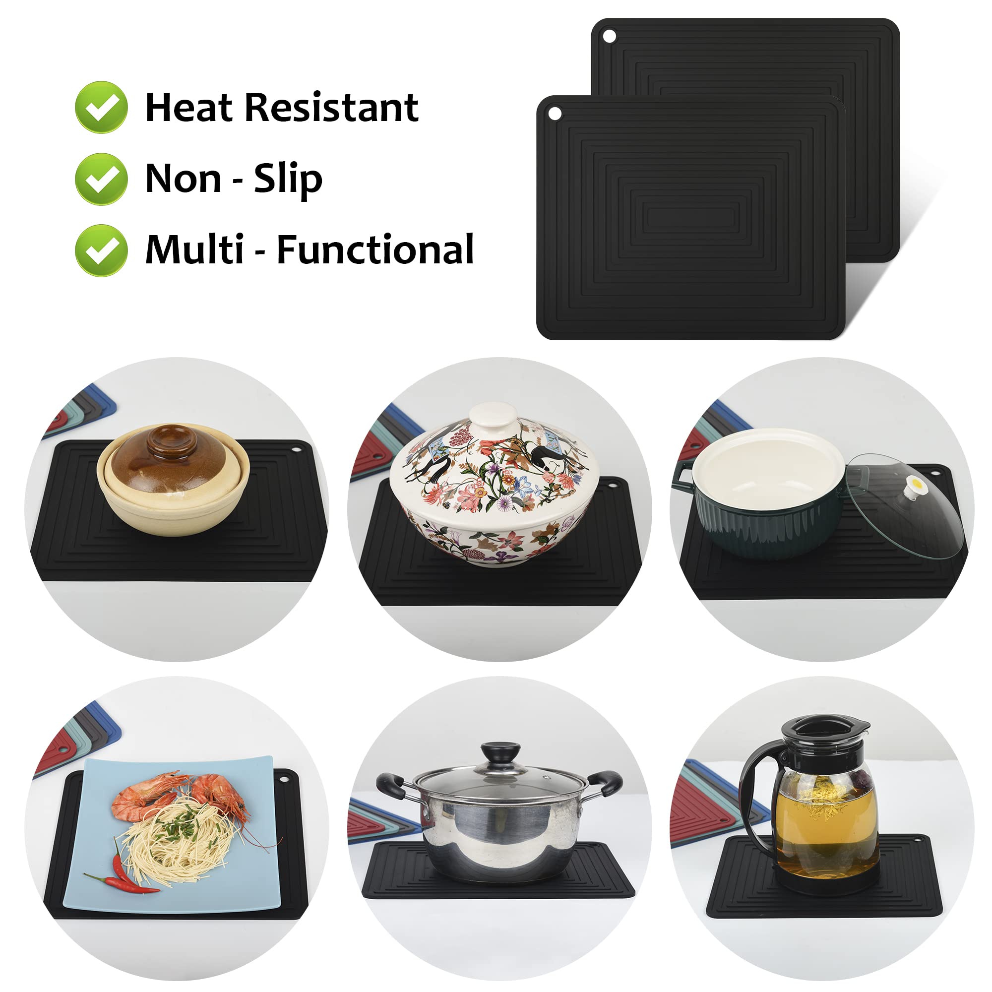 Smithcraft Silicone Trivets For Hot Dishes Pots&Pans, Versatile Hot Pads For Kitchen, Durable Silicone Pot Holders, Flexible Hea