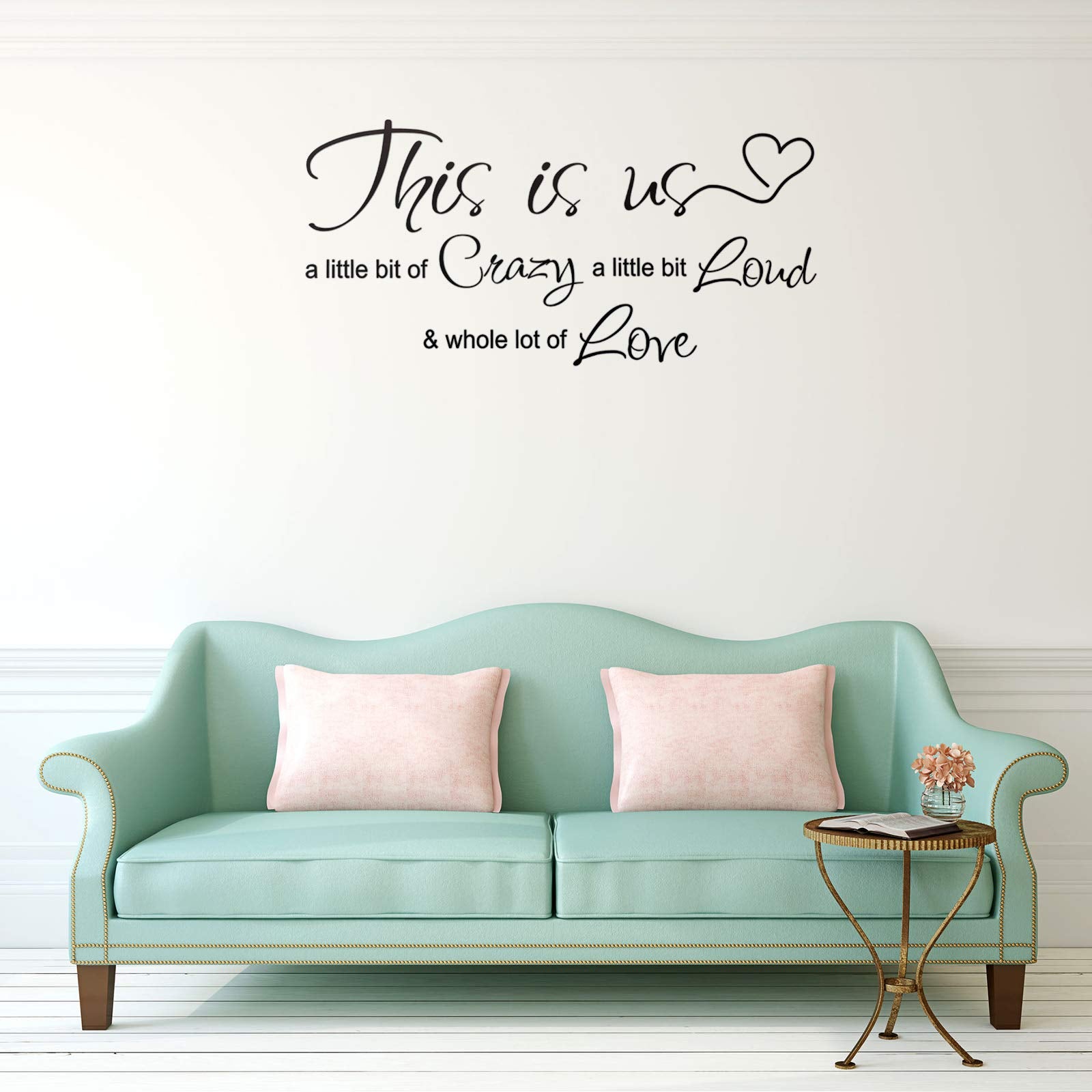 This Is Us Crazy Loud Love Wall Decal Vinyl Love Quote Wall Decal Inspirational Family Quote Sticker Art Lettering Saying Home D