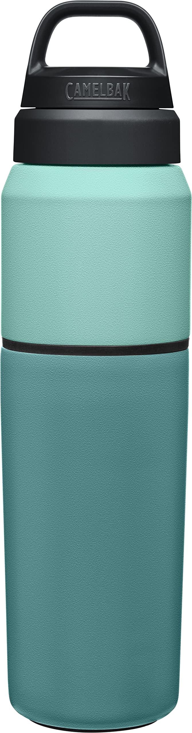 Camelbak Products MultiBev Water Bottle & Travel Cup - Vacuum Insulated Stainless Steel - Coastal/Lagoon - 22oz bottle & 16oz cup