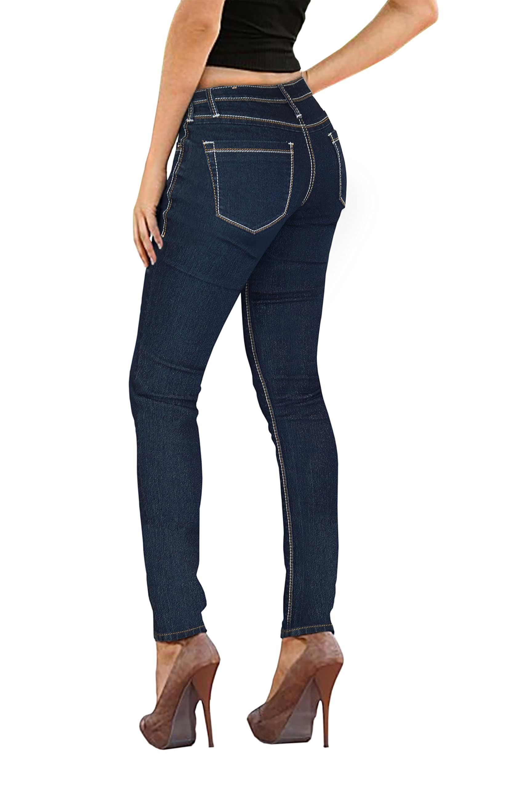 Hybrid  Company Womens Super Comfy Stretch Denim 5 Pocket Jean P22885Skx Blueblack 14