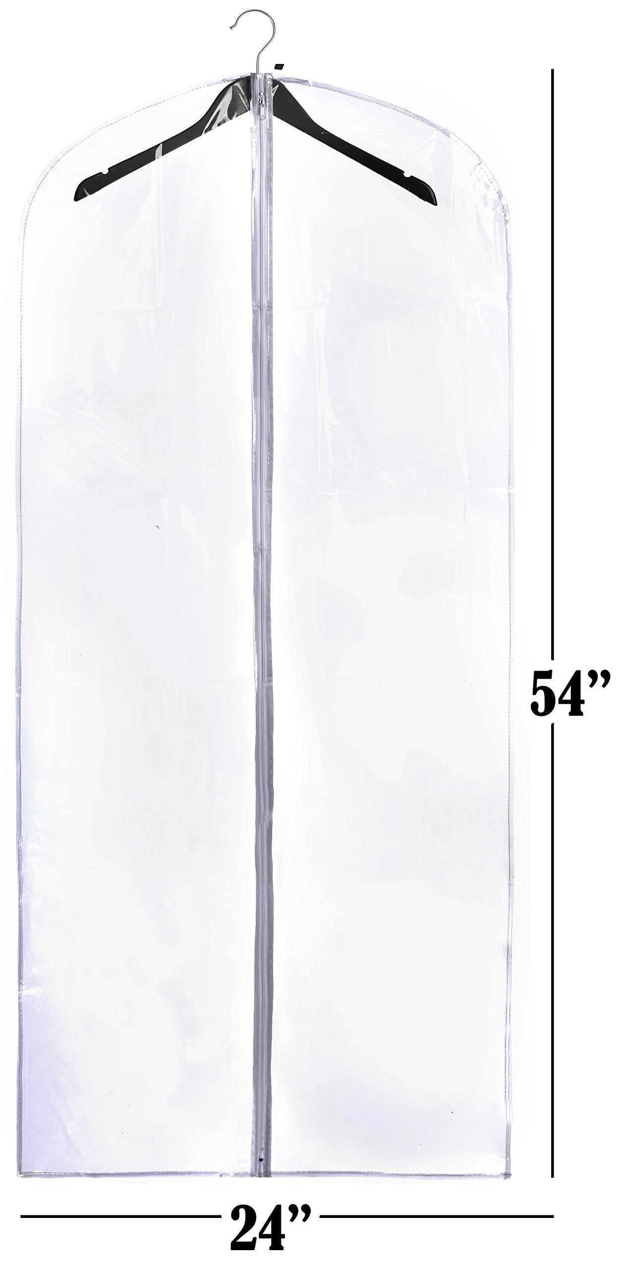 Handy Laundry Clear Vinyl Garment Bag - Protect Your Clothing While Traveling And Dust Free While Hanging In Your Closet. Ideal