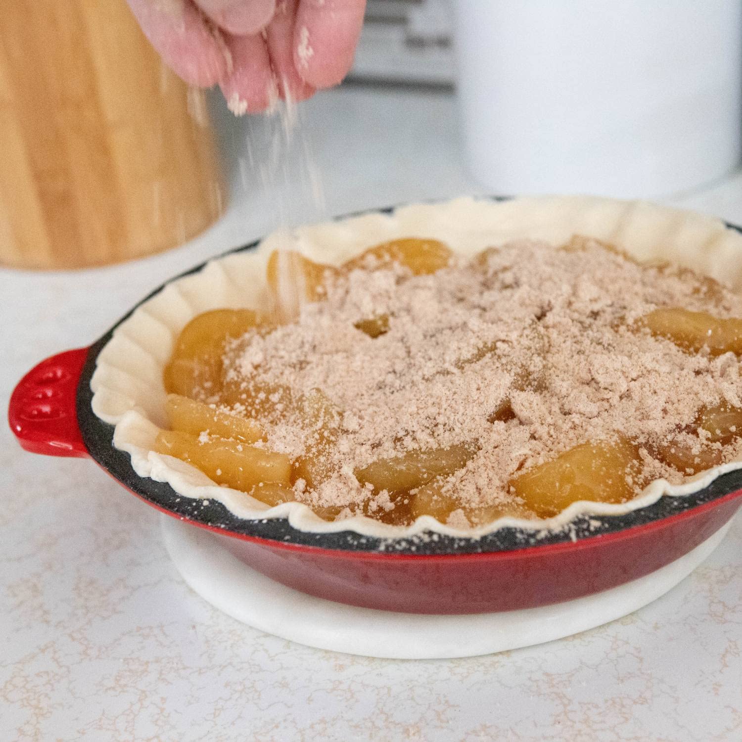 Lehman'S Extra Deep Pie Pan, Enamel Coated Cast Iron Bakeware With Crimped Edges And Handles, 10.25 Inches