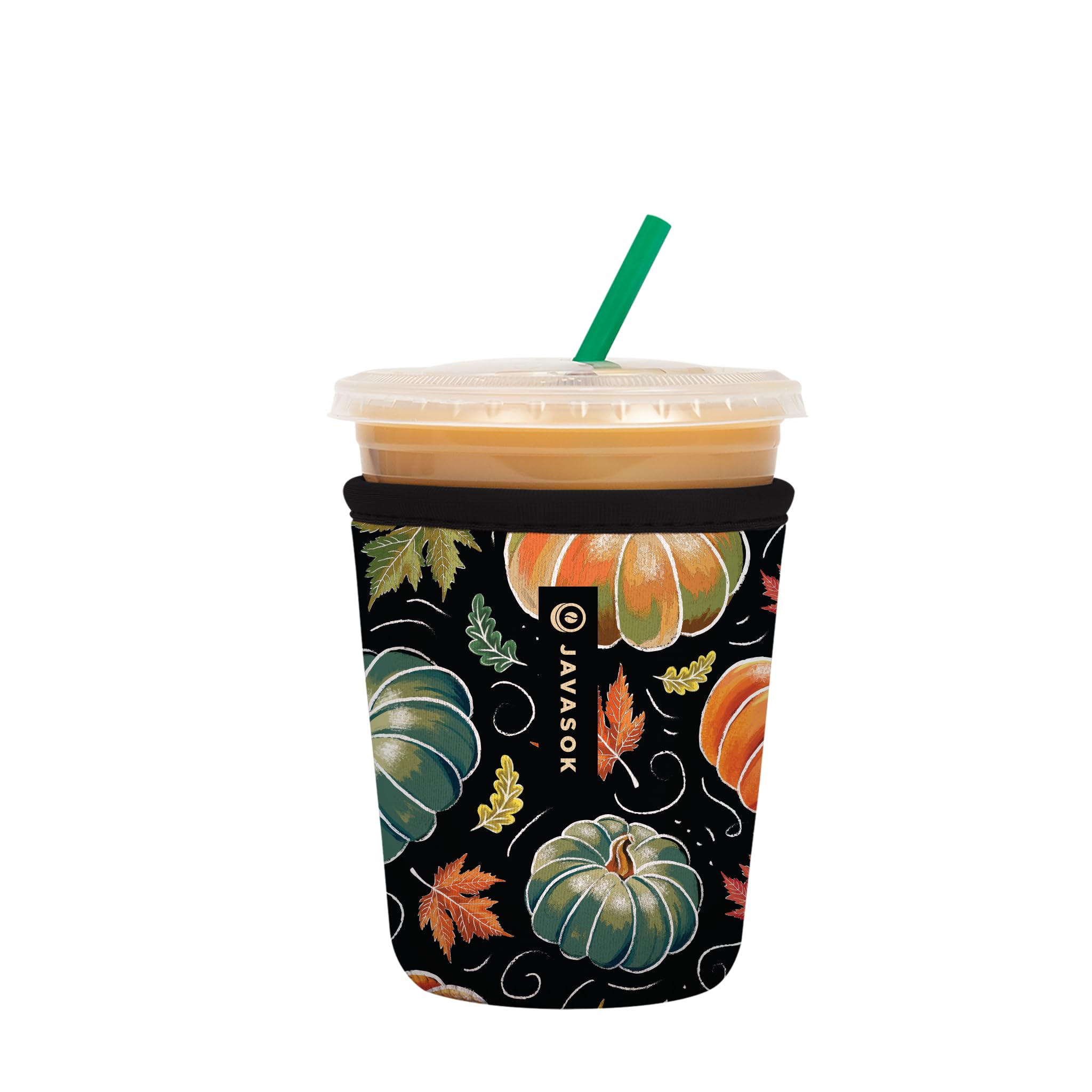 Sok It Java Sok Iced Coffee & Cold Soda Insulated Neoprene Cup Sleeve (Midnight Harvest, Small: 16-20oz)