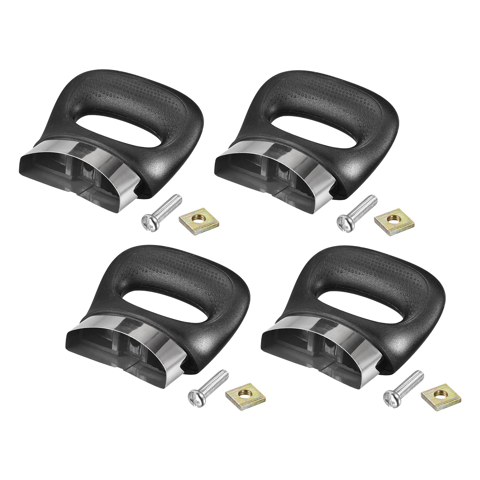 Meccanixity Pot Side Handle Replacement For Stainless Steel Pan Steamer Frying Pot Handle Black Silver Tone 75 X 75Mm Pack Of 4