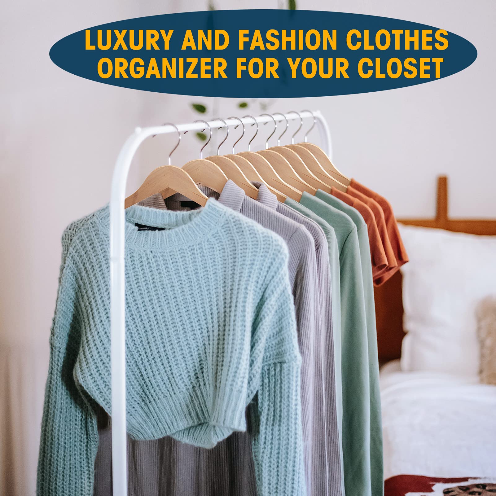 Ulimart Wood Hangers 20 Pack Smooth Finish Wooden Hangers Durable Clothes Hangers for Coat Jacket  Pant  Dress Coat Hangers for Closet (Natural)