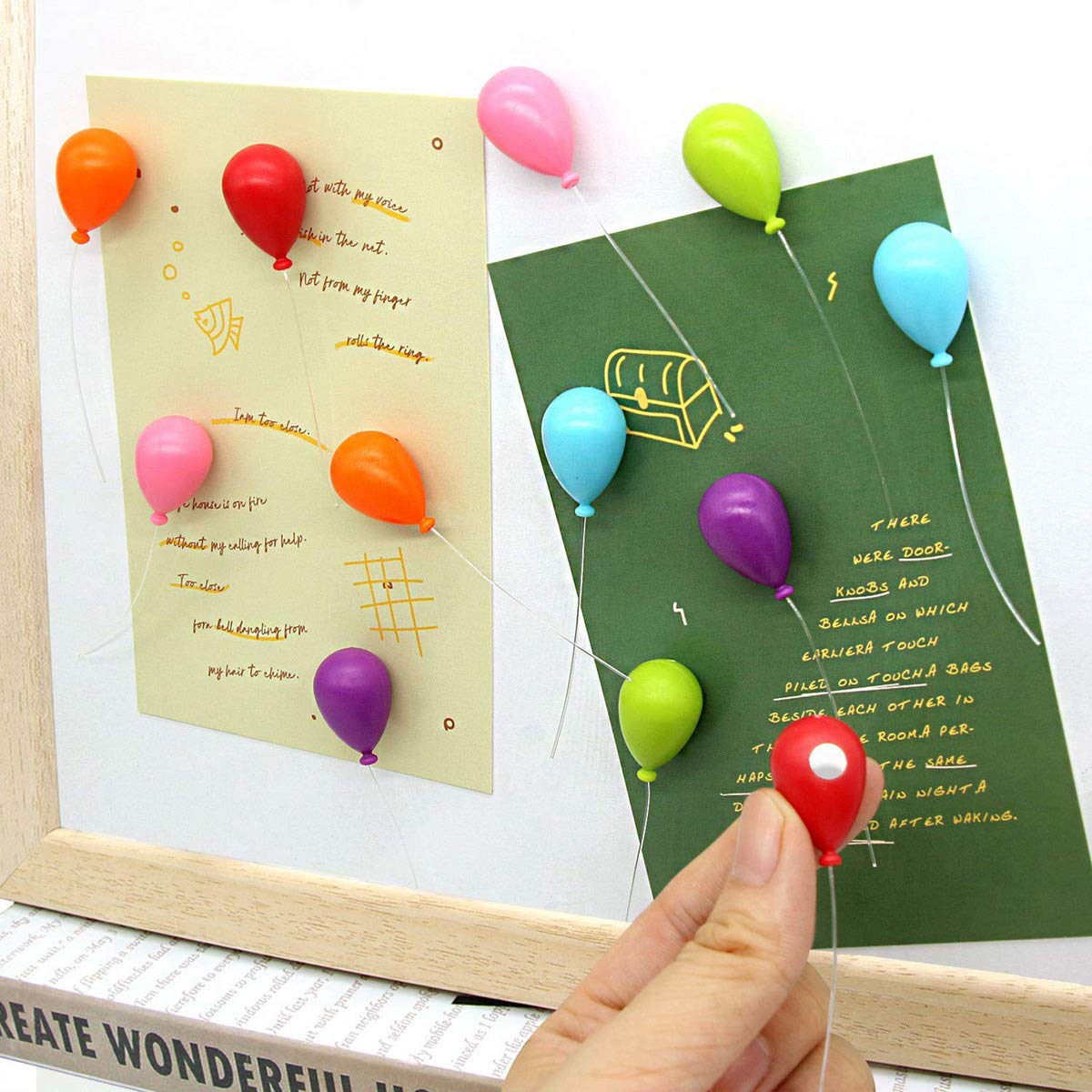 Tabenter Decorative Refrigerator Magnets, Perfect Fridge Magnets For House Office Personal Use (12Pcs Balloon)