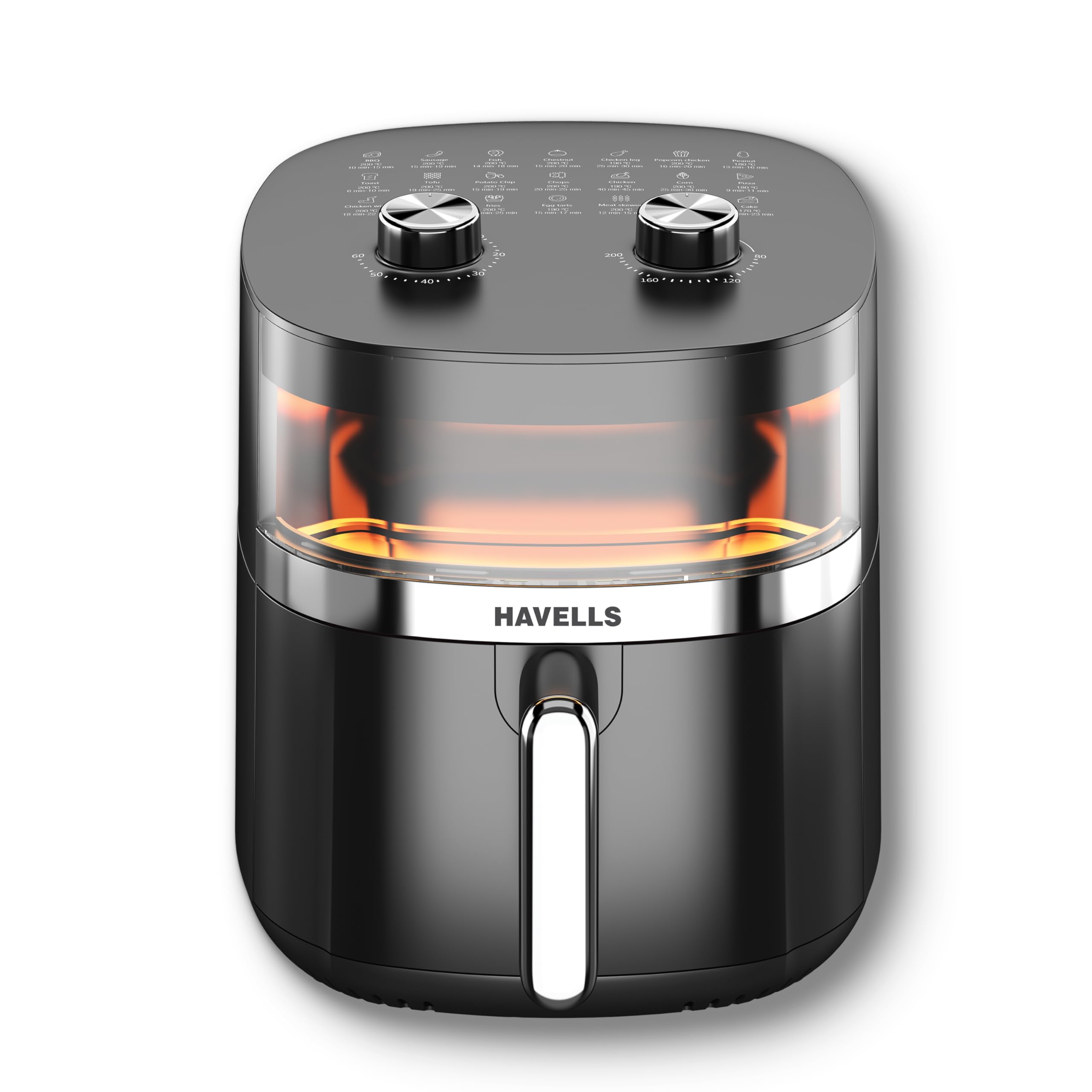 Havells Prolife Stellar Chef Air Fryer 5.5 Ltr|1500 Watts|See Through Window|Aerocrisp Tech: Rapid Air Circulation In Every Dire