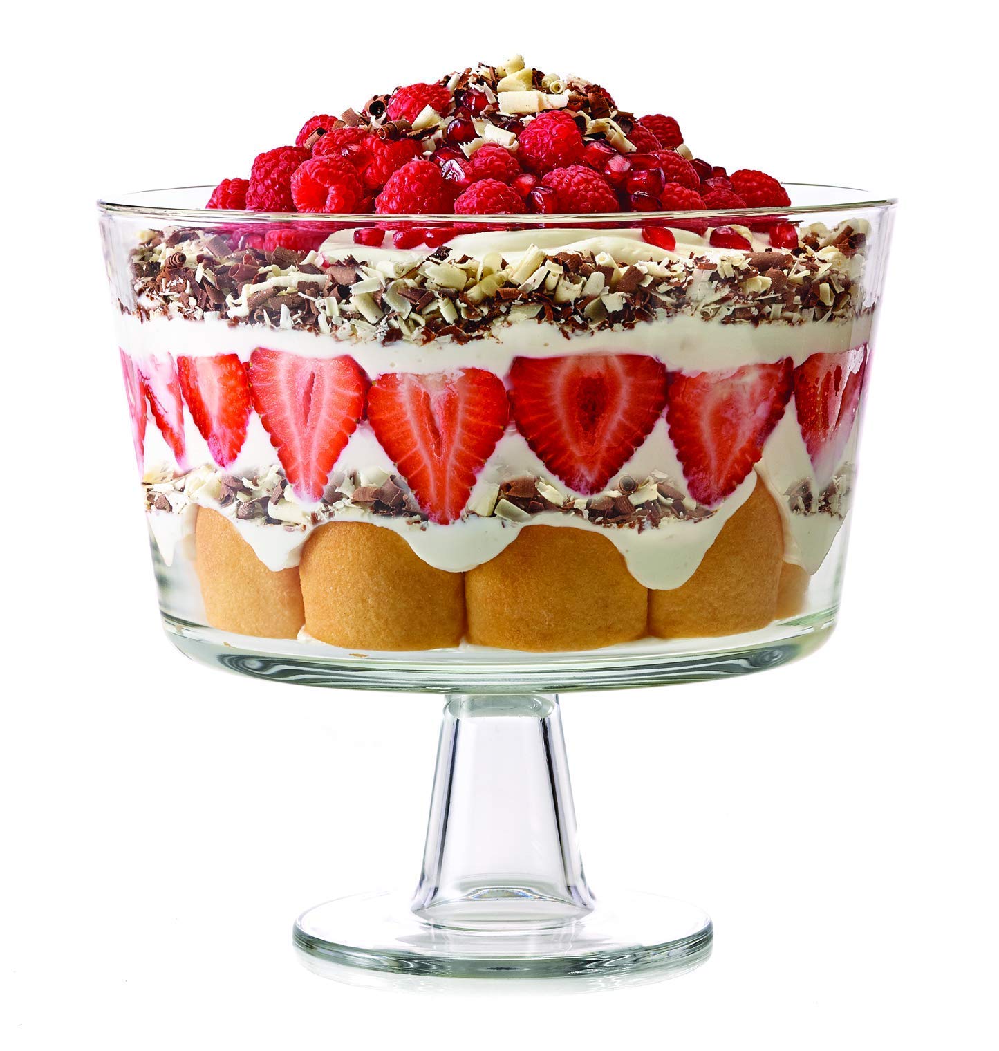 Royalty Art European Trifle Bowl With Pedestal, Round Dessert Display Stand For Laying Cakes, Pastries Or Baked Goods, Modern De