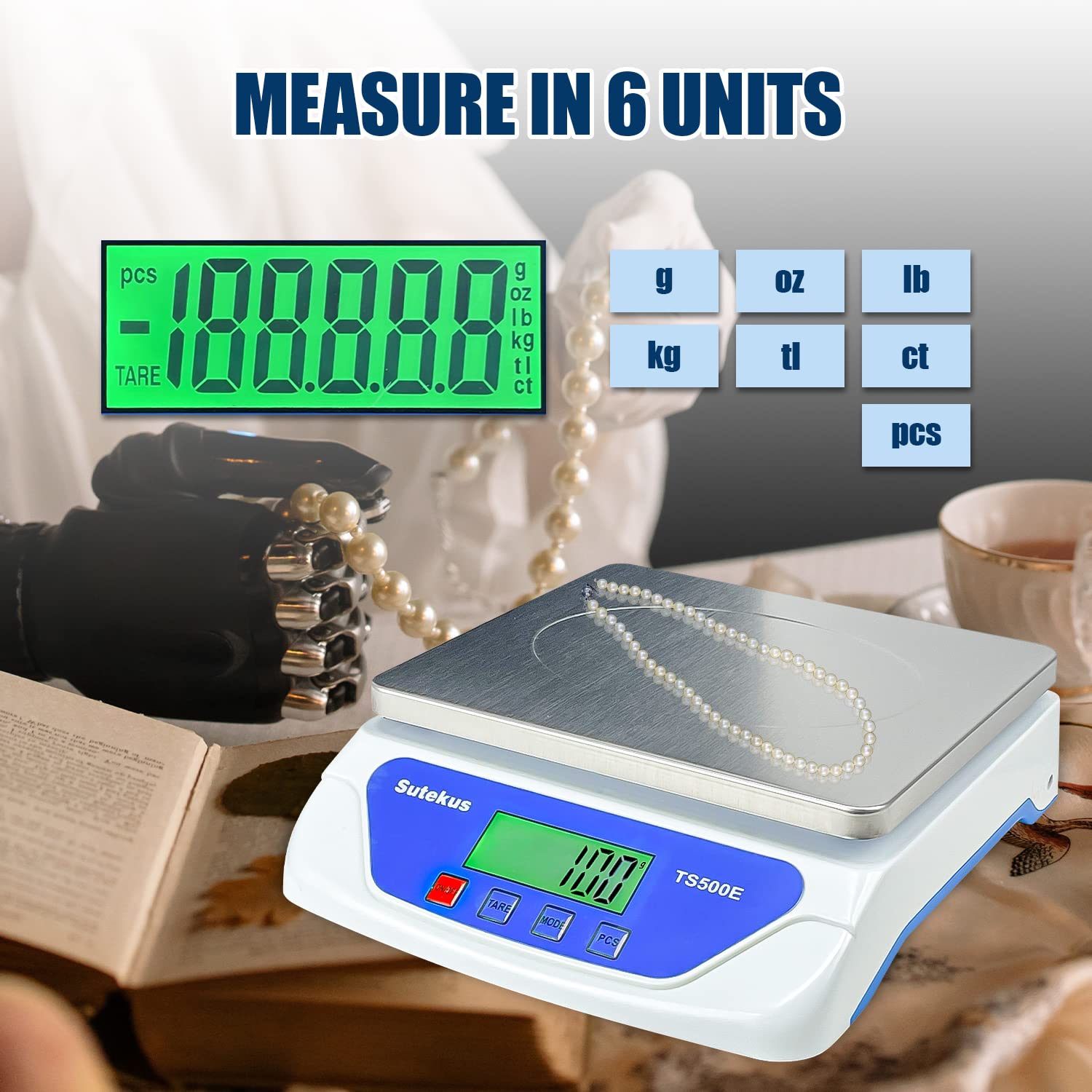 Sutekus 0.04Oz To 55Lbs Digital Scales Weigh Scale Kitchen Scale Precise Cooking Scale Multifunction Scales For Kitchen Home Pos