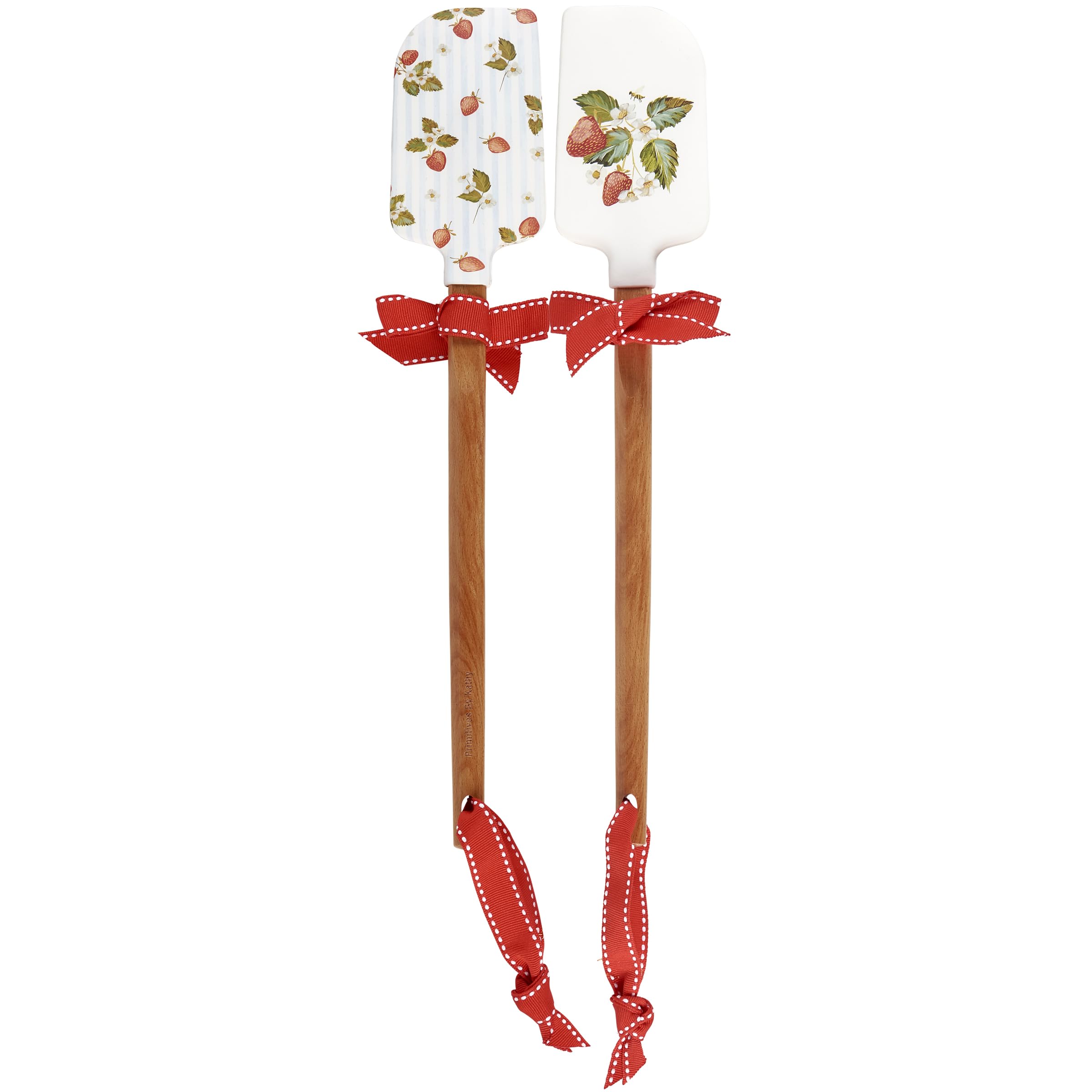 Primitives by Kathy double-sided silicone novelty cooking spatula, Strawberries/Garden Collection/charming designs of wild straw