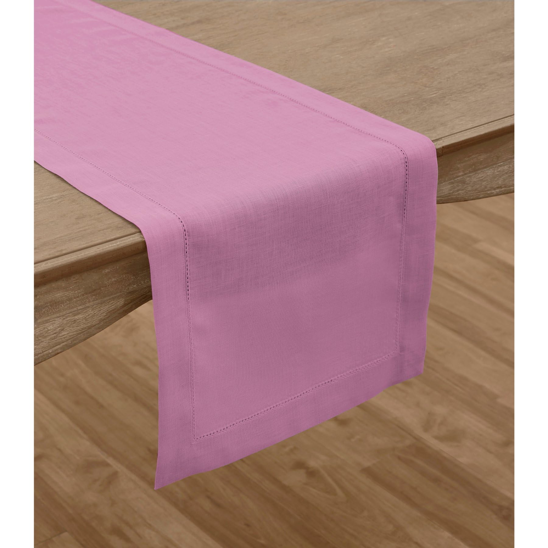 Solino Home Linen Violet Table Runner 120 Inches Long - 100% Pure Linen Classic Hemstitch Dining Table Runner 14 X 120 Inch Idea