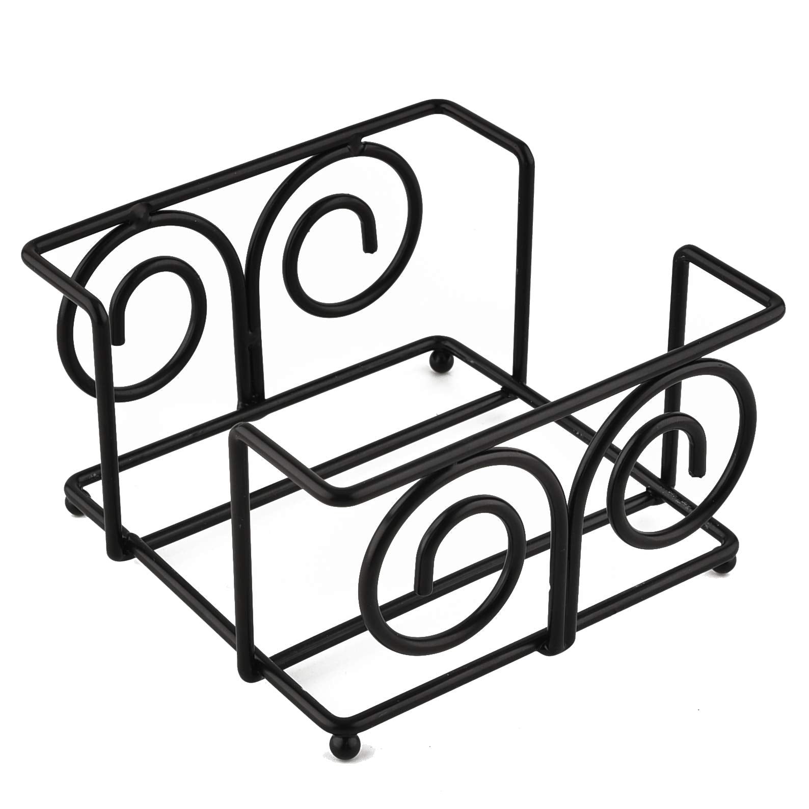 Coaster Holder 4.3 Inch Black Iron Metal Holder Storage Caddy For Both Round And Square Coasters Fit 4 To 9 Pieces Coasters (1 P