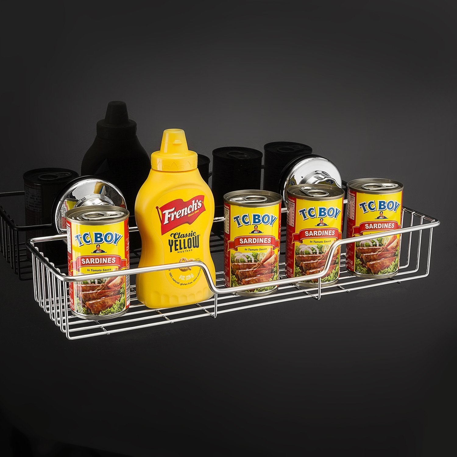 Sanno Suction Cup Shower Caddy With Hooks,Powerful Suction Cup Bathroom Shower Caddies,Bath Shelf Storage Combo Organizer Basket