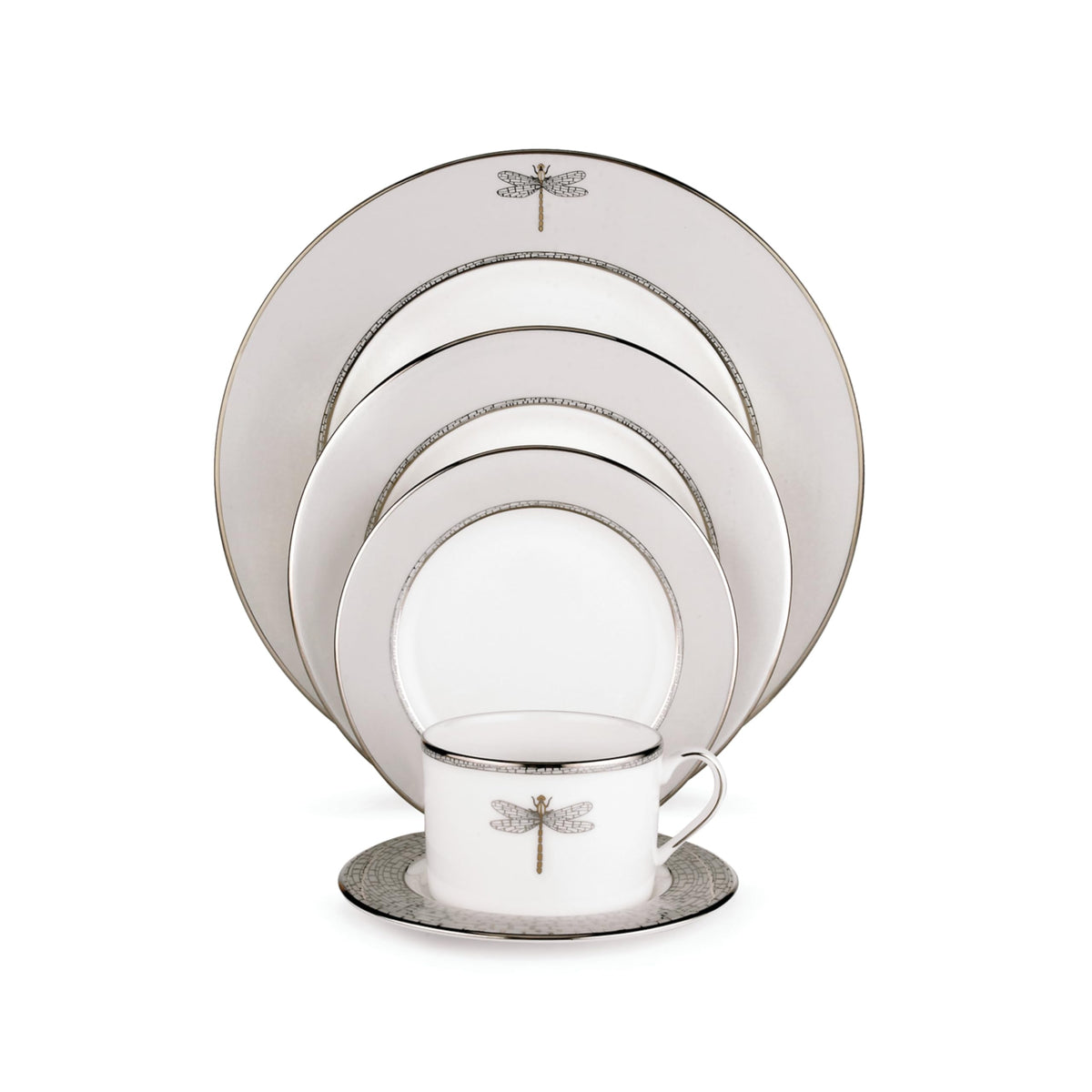Kate Spade New York June Lane Place Setting by Lenox, White, 5-piece