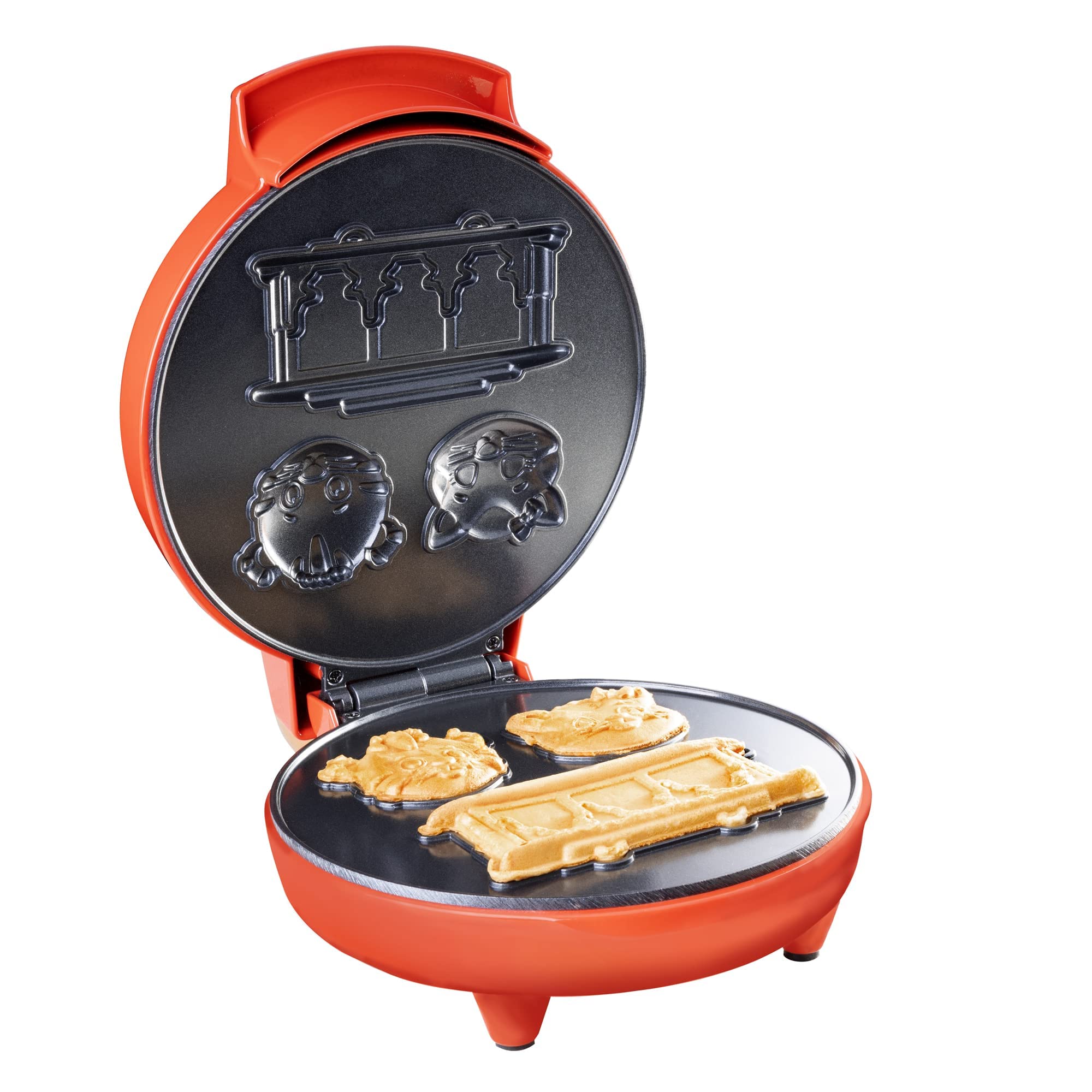 Daniel Tiger Neighborhood Waffle Maker Iron- Electric Nonstick Waffler Feat. 3D Mini Character Shaped Waffles Pancakes- Daniel T
