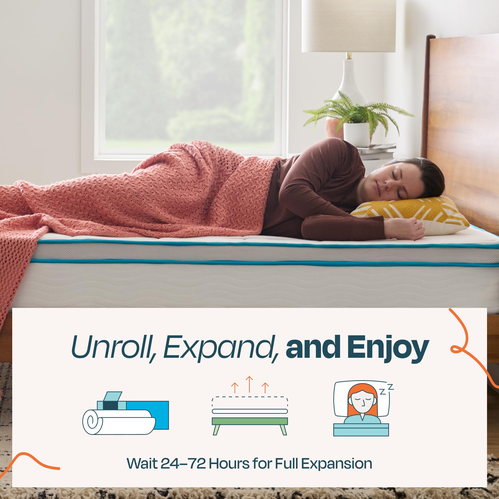 Linenspa 10 Inch Memory Foam and Innerspring Hybrid Mattress-Medium Feel-Full
