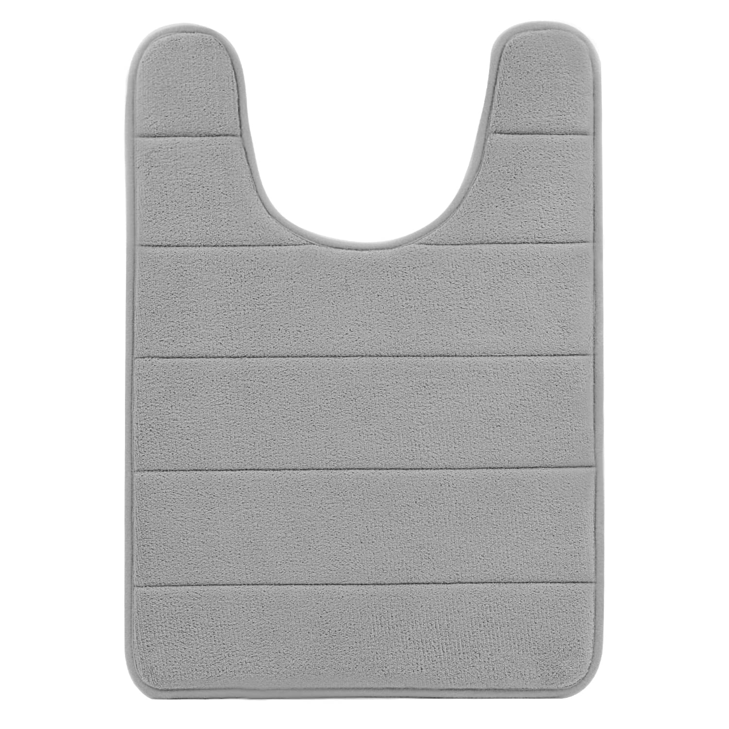 Betus U-Shaped Contour Memory Foam Toilet Mat - Non-Slip Backing, Water Absorbent, Machine Washable, Super Cozy - Luxurious Velv