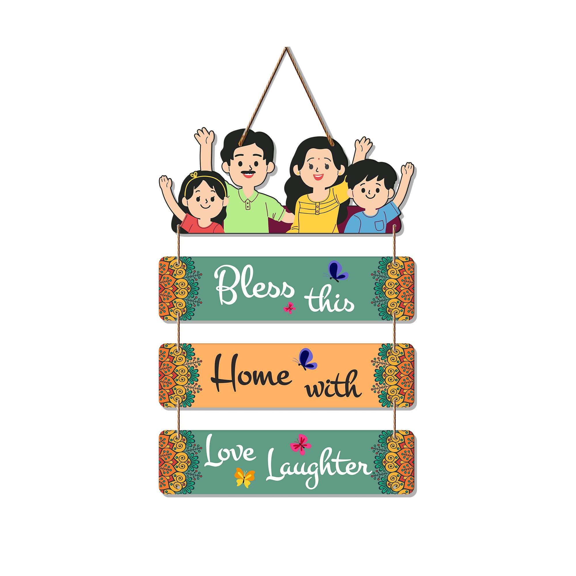 Artvibes Home Quote Decorative Wall Art MDF Wooden Hanger for Living Room | Bedroom | Gift | Wood Art Hanging For Home Decoratio