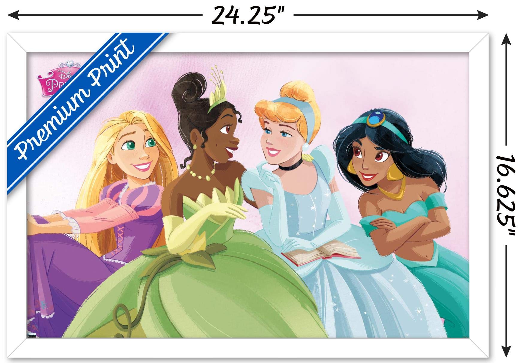 Trends International Disney Ultimate Princess Celebration-Group Wall Poster, 14.725'' X 22.375'', White Framed Version