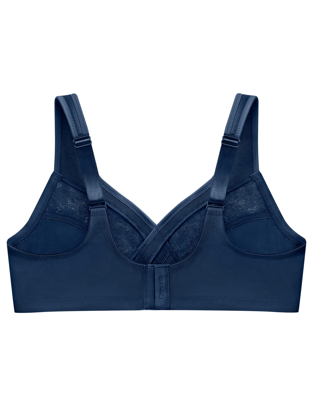 Glamorise Full Figure Plus Size Magiclift Minimizer Bra Wirefree 1003 Blue