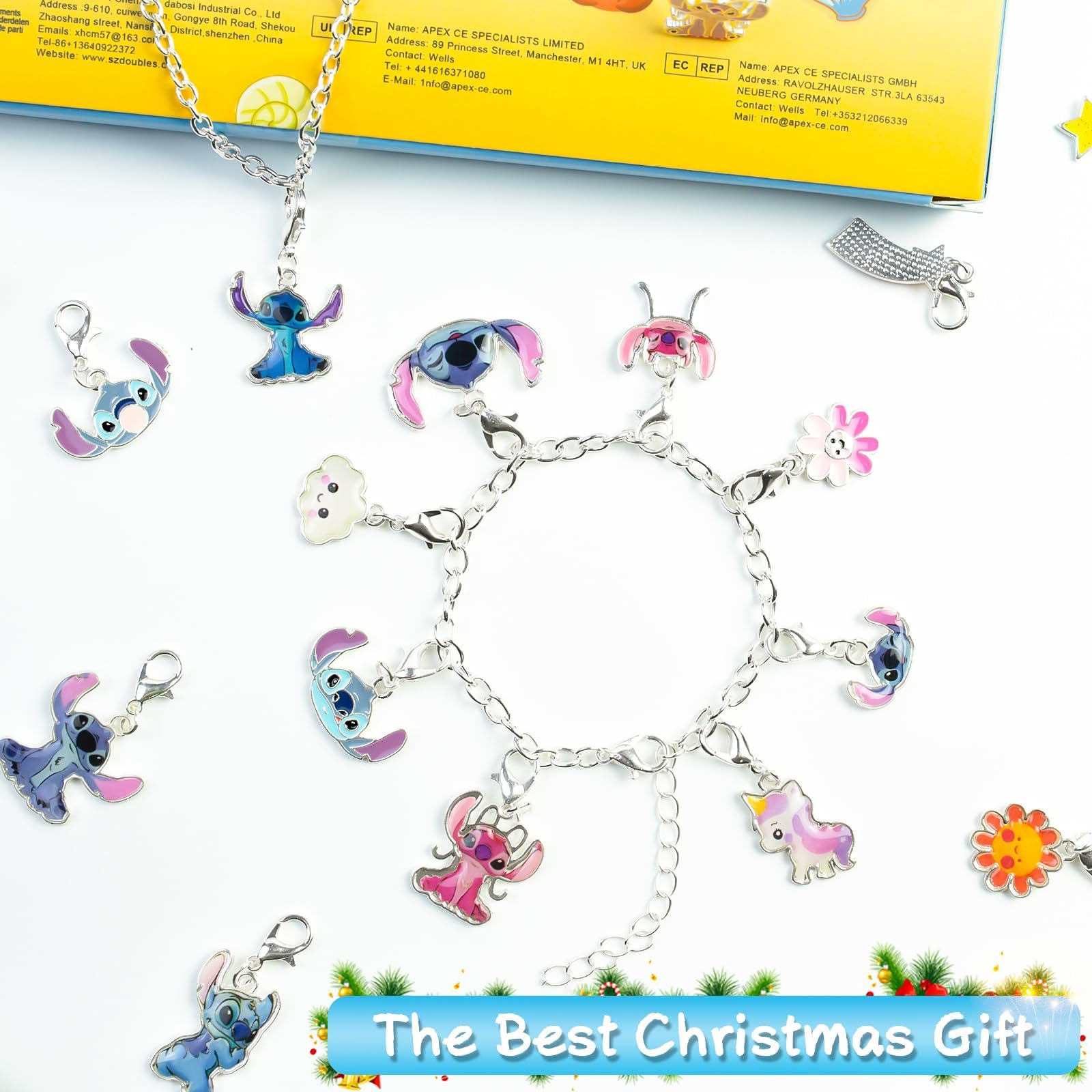 Advent Calendar 2025, Girls Boys 24 Days Christmas Charm Bracelet Countdown Calendar with DIY Fashion Jewelry Making Kit Gift fo