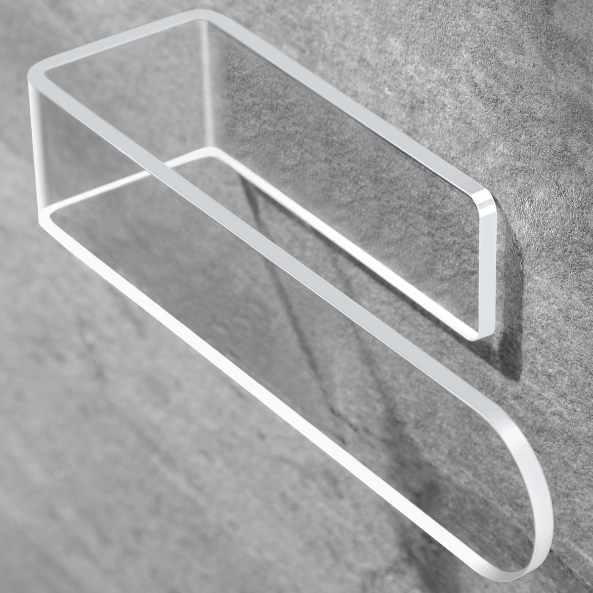 Taozun Hand Towel Holder/Clear Hand Towel Rack - Acrylic Plastics Towel Ring Self Adhesive Towel Bar For Bathroom Or Kitchen Wal