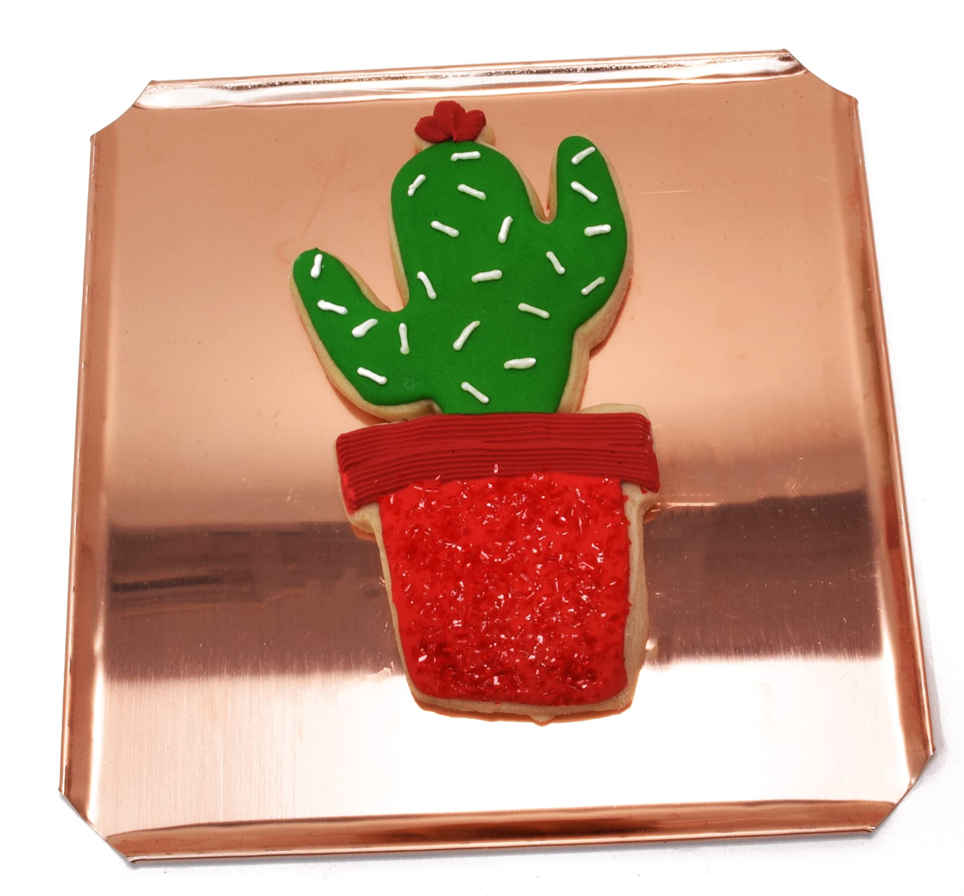 Flower Pot Cactus Copper Cookie Cutter