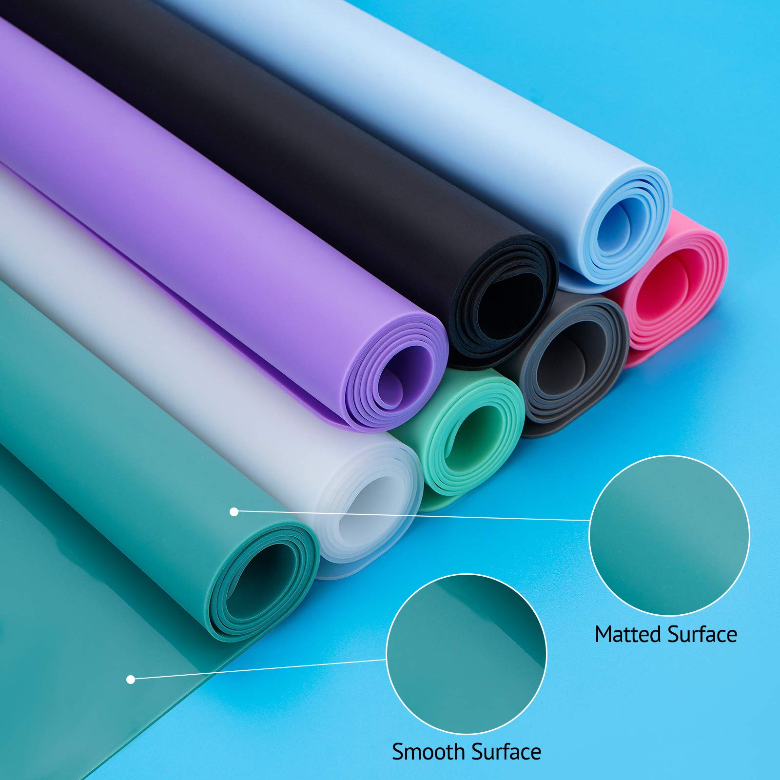 Gartful Silicone Mats For Kitchen Counter, Thicker 0.06'', 25 X 17 Inches Multipurpose Table Mat, Silicone Pad Desk Work Mat, No