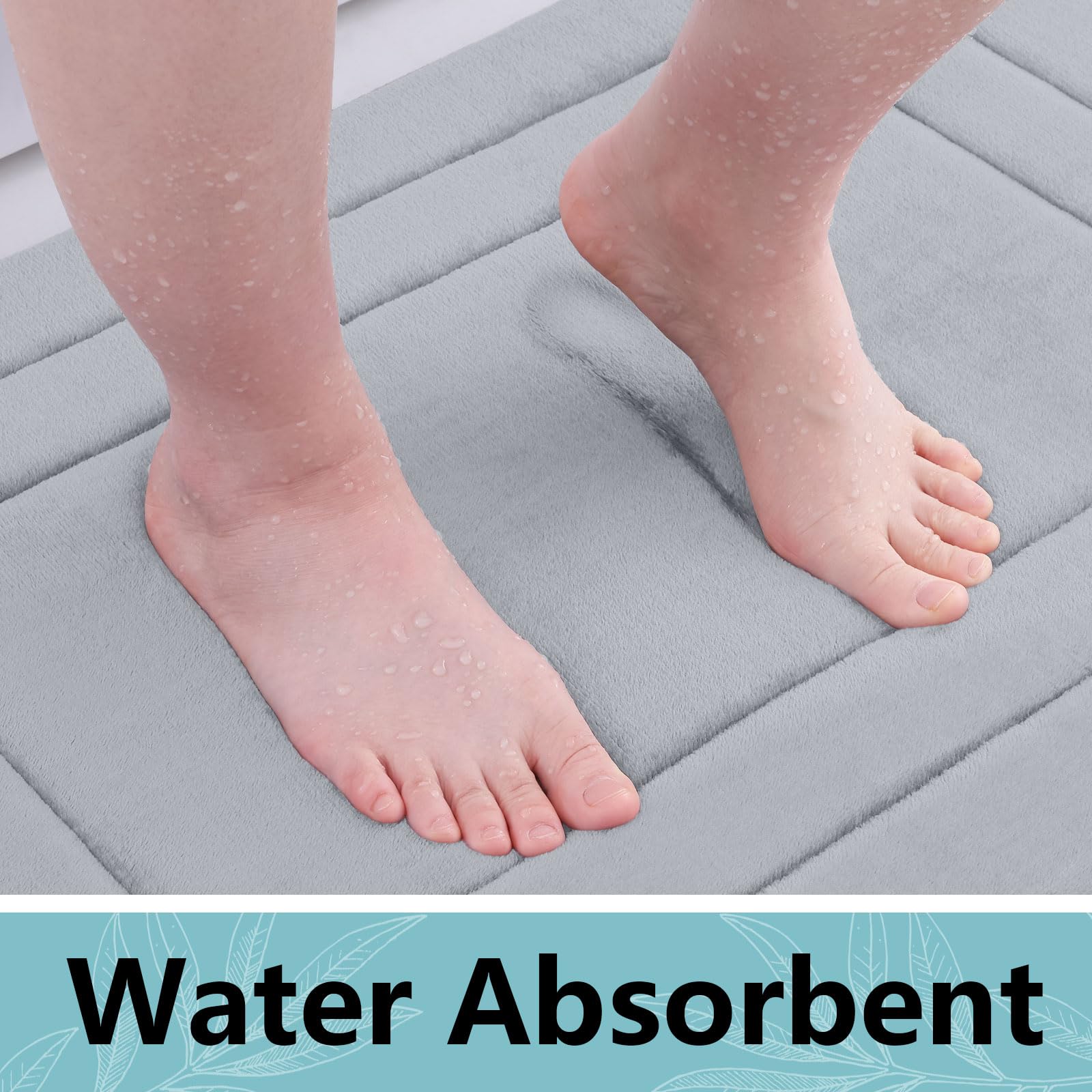 Arotive Memory Foam Bathroom Rug Mat 47X24, Ultra Soft And Absorbent Bath Mat, Machine Wash Dry, Comfortable Bath Rug Carpet For