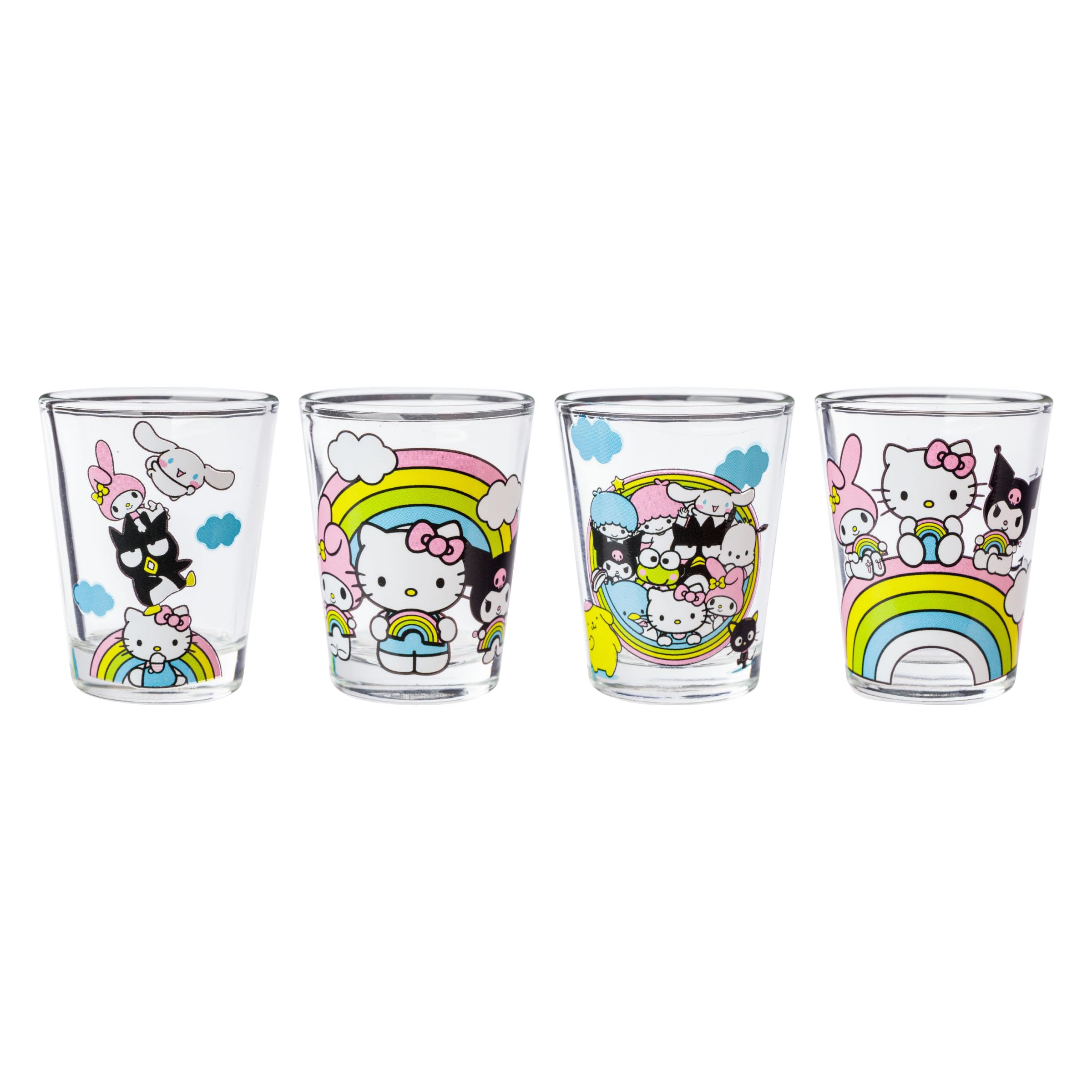 Silver Buffalo Sanrio Hello Kitty And Friends Rainbow Featuring Badtz-Maru, My Melody, Cinnamoroll, Kuromi, Little Twin Stars, P