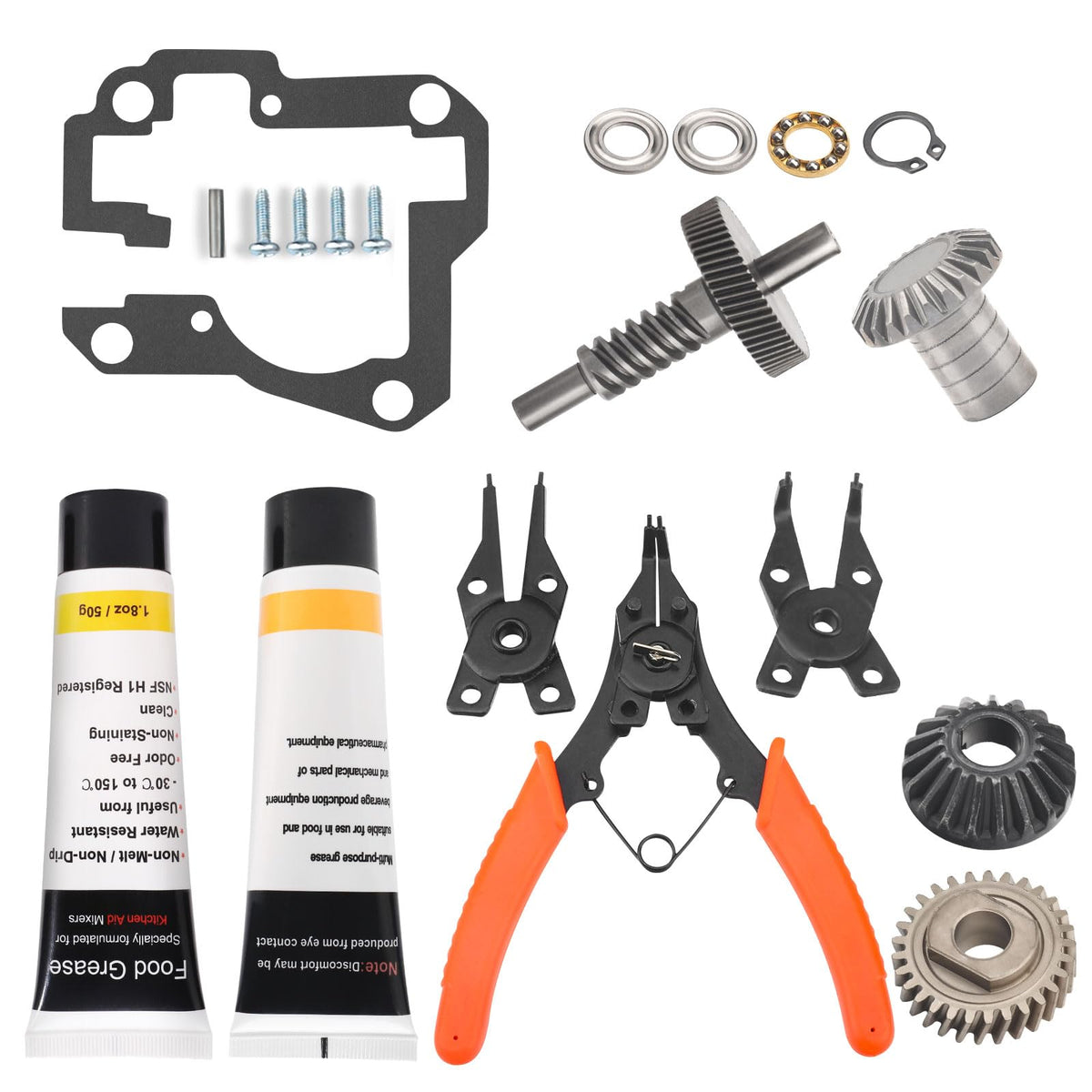 Worm Gear Kit 9706529, 9709511, 9703337, 9709231 Compatible With Whirlpool/Kitchenaid 5Qt & 6Qt Stand Mixer With Worm Gear, Food
