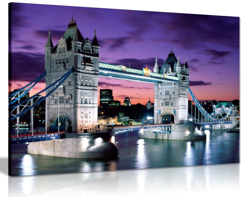 London Tower Bridge Canvas Wall Art Picture Print (18X12)