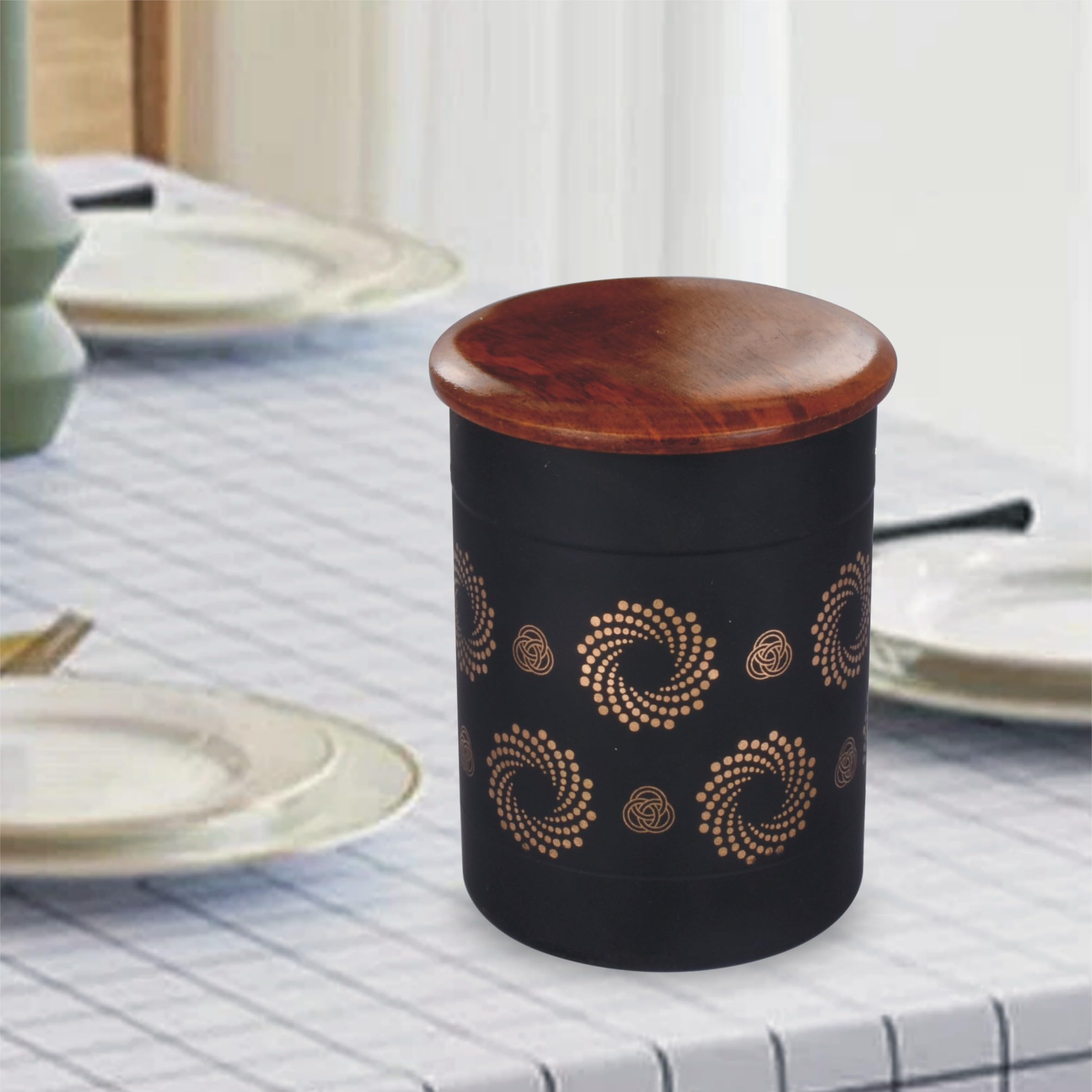 Daraz Airtight Kitchen Container Set | Storage Box For Kitchen | Food Grade Kitchen Container Set With Wooden Lid | Tea Coffee &
