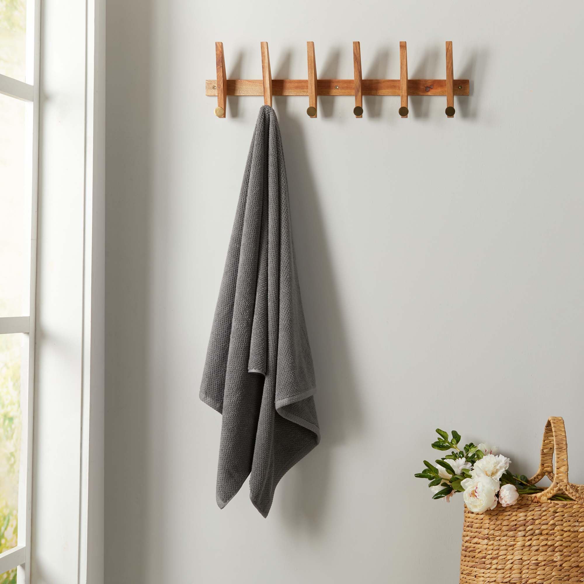 Dark Grey Bath Towel - 100% Cotton 54X27 Towel - Absorbent, Quick-Drying, Durable Bath Towels For Bathroom Decor - Low-Twist, Tw