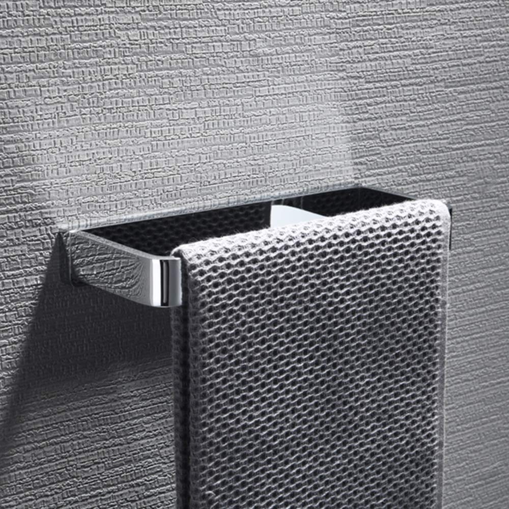 Aothphe Bathroom Towel Ring Brass Square Hand Towel Holder Wall Mounted,Polished Chrome