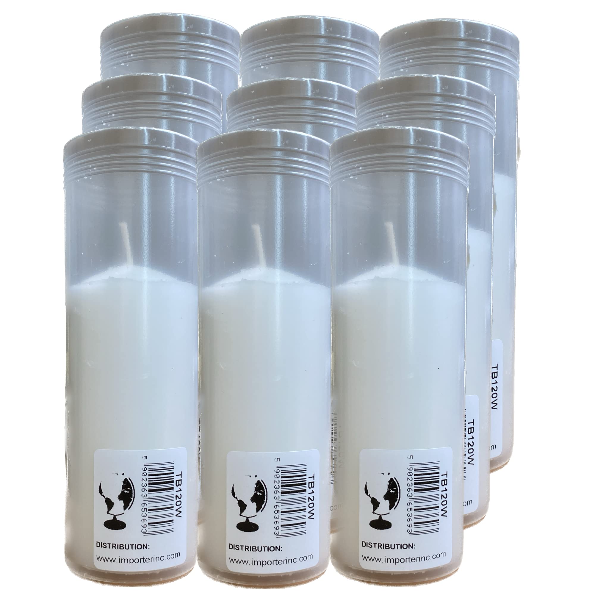 AM Decor Replaceable Cemetery Candle Inserts for European Style Devotional Cemetery Candle Holders - 6 Tall Pillar Candles for R