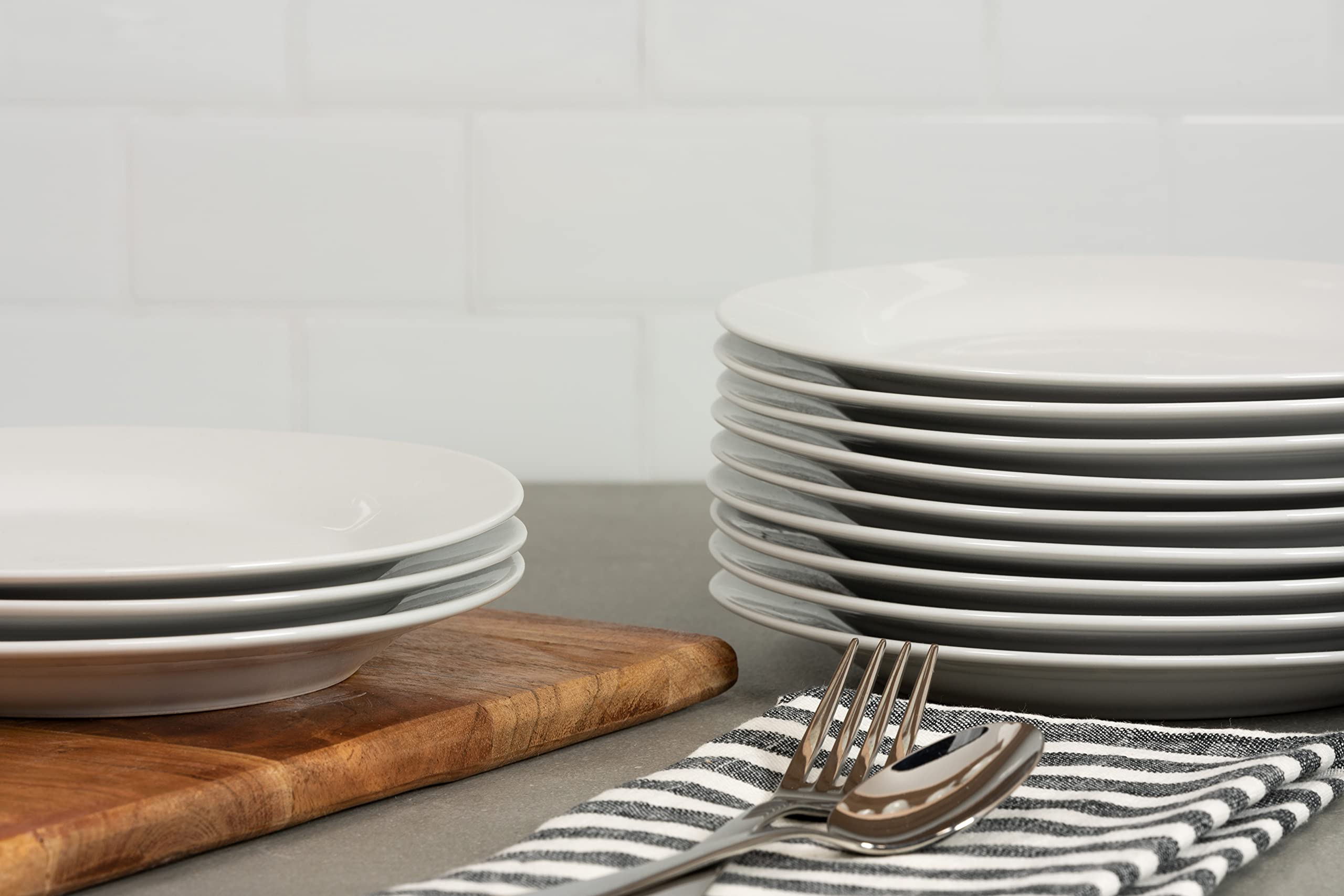 10 Strawberry Street 7.5'' Catering Round Salad/Dessert Plate, Set Of 12,White