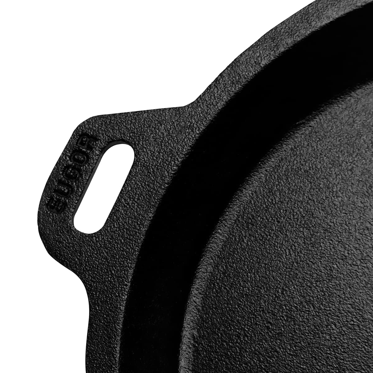EUGOR Now in India Pre-Seasoned Cast Iron 9 Inch Frying Pan with Toughened Glass Lid